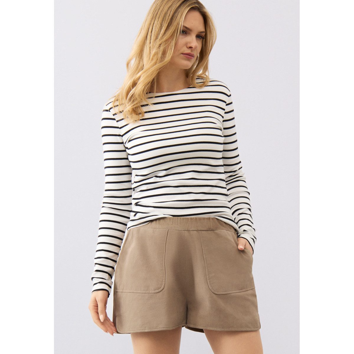 Bolongaro Trevor Lederhose Tracie Short Damen (1-tlg) Hose aus Leder, Lederhose, Trachtenhose, Freizeithose, Damenhose