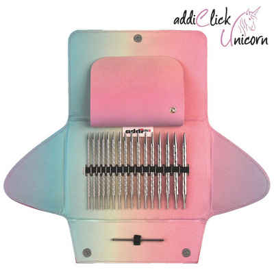 Stecknadeln addiClick Unicorn Lace Long Rundstricknadel-Set, addi, Stricken von Socken, Pullover, Mütze und Co., (innovatives addiUnicorn Stricknadel-Set)