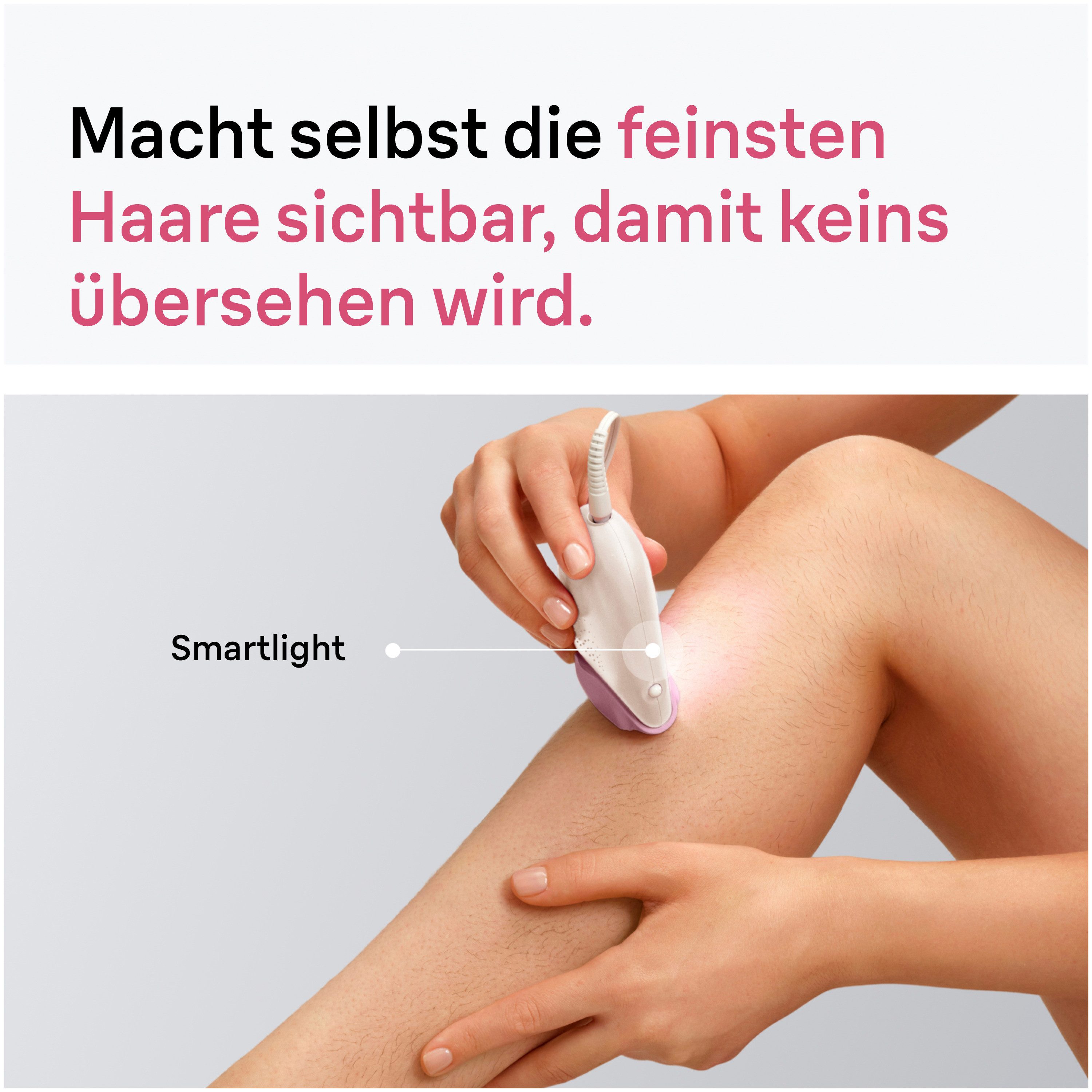 Braun Epilierer Silk-épil 3 SE3-202, Langanhaltend glatte Haut, Inklusive Bikini-Trimmer, SmartLight rosa