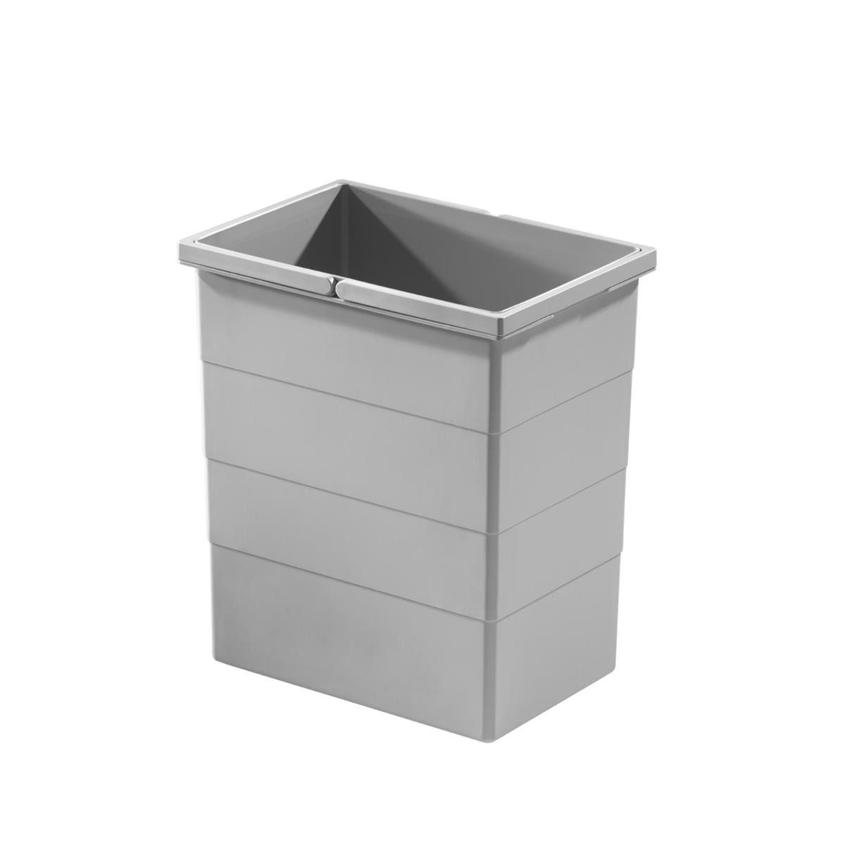 Hailo Einbaumülleimer Hailo Inneneimer 1076119 hellgrau 20 Liter 320 x 226 x 350 mm 2 Henkel