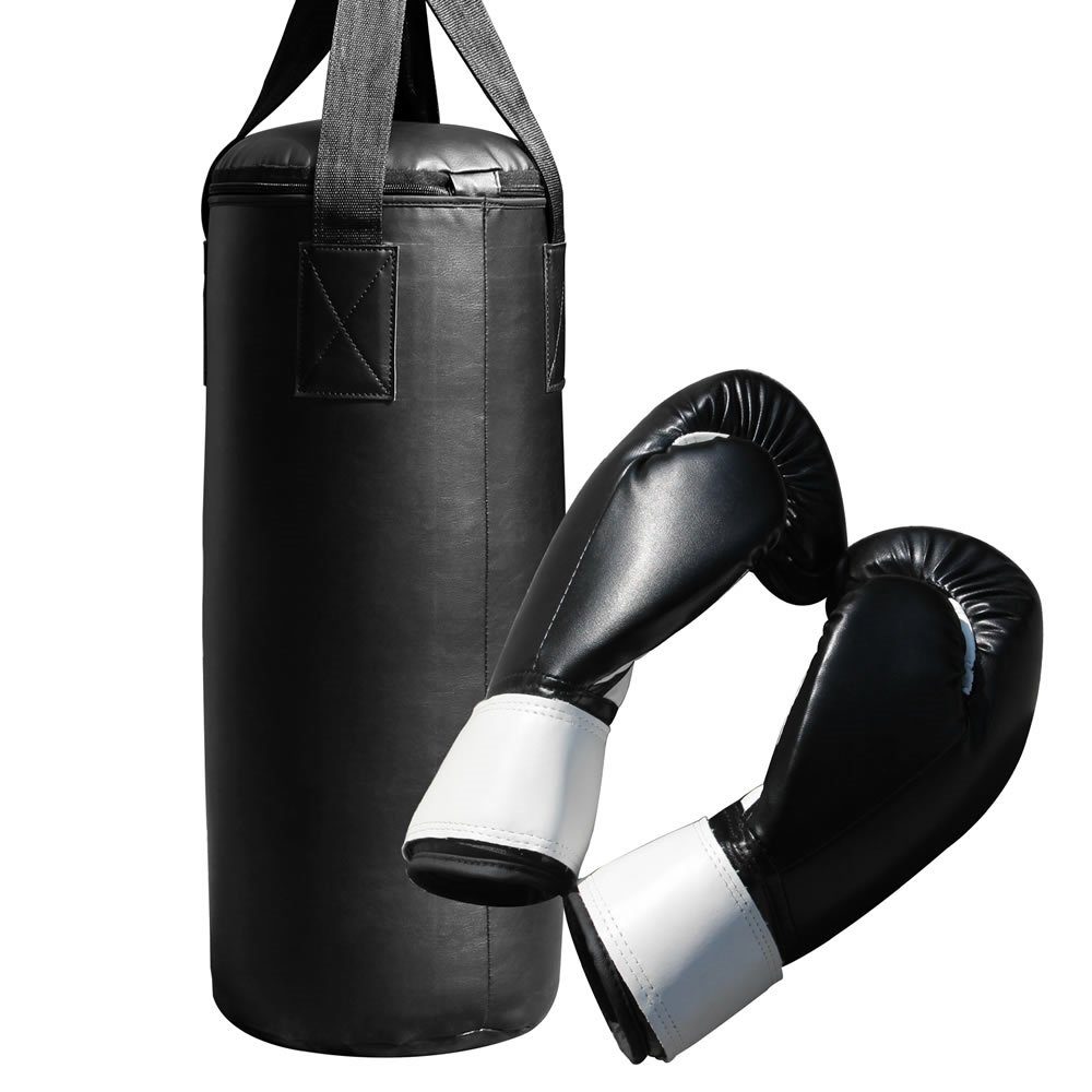 Feel2Home Boxsack Boxsack 60cm gefüllt 9KG + Handschuhe Sandsack Boxen Rocky Training (Komplett-Set, 2-tlg., mit Handschuhen), Hohe Robustheit – Bild 4 von 4