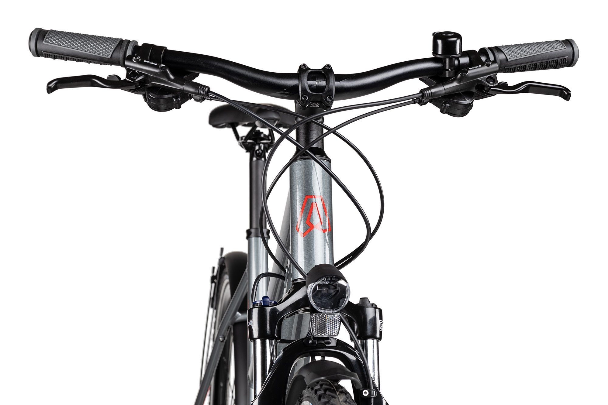 Axess Crossrad VERIS STREET Trapez, 27 Gang Shimano RD-Alivio M3100-9 Schaltwerk, Kettenschaltung, Damenrad 28 Zoll 27-Gang schwarz/grau