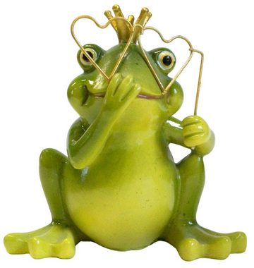 Gartenursel Dekofigur 2er Set Frosch mit Kussmund oder Brille