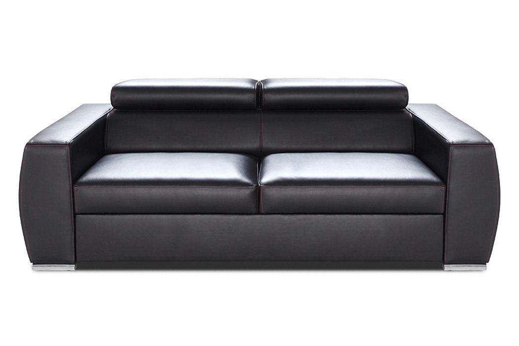 mit Sofa Europüe Design Schwarzer Polstermöbel in Neu, Made JVmoebel Zweisitzer Bettfunktion