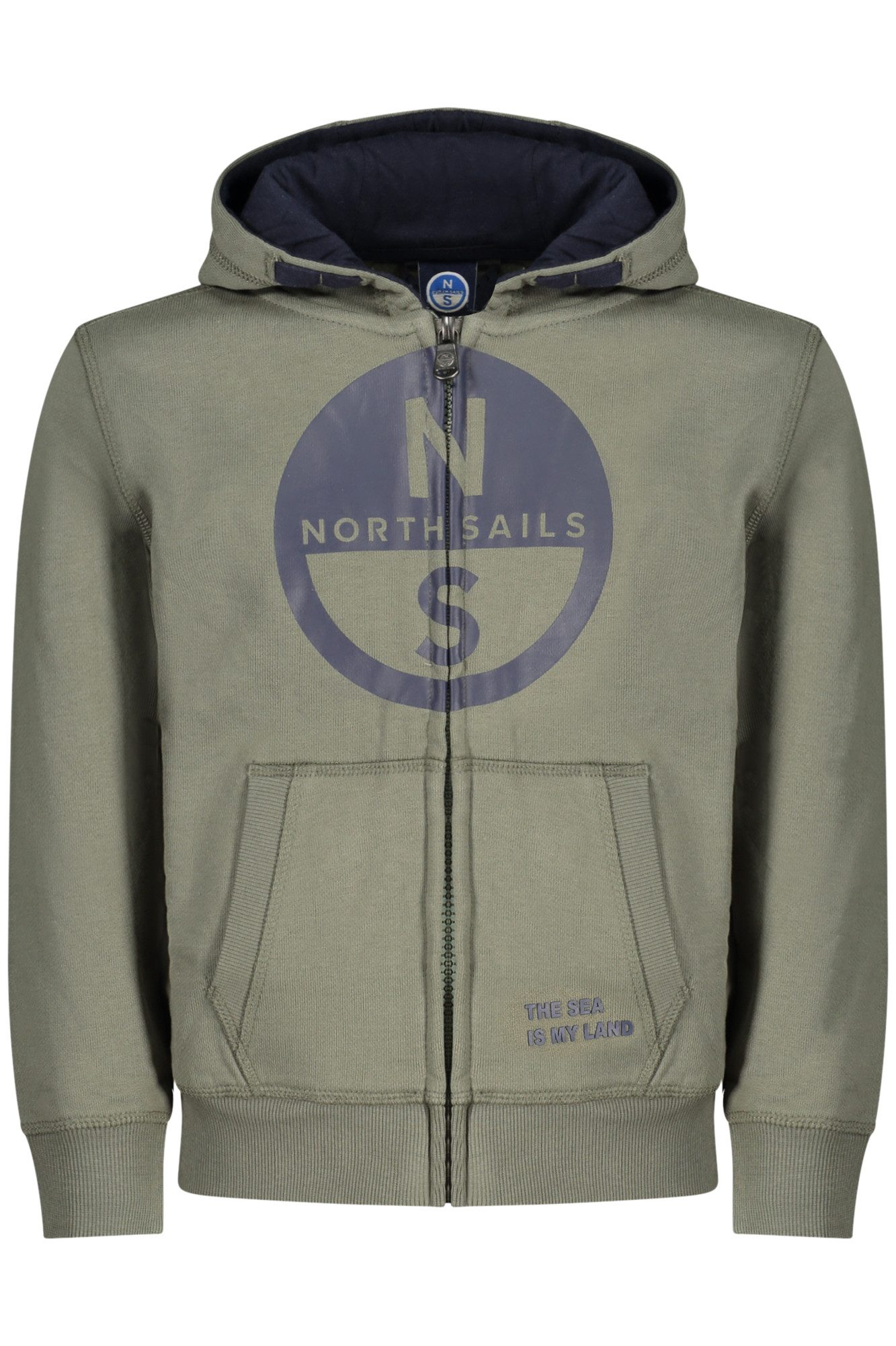 North Sails Sweatshirt Grünes Kinder Sweatshirt mit Reißverschluss –