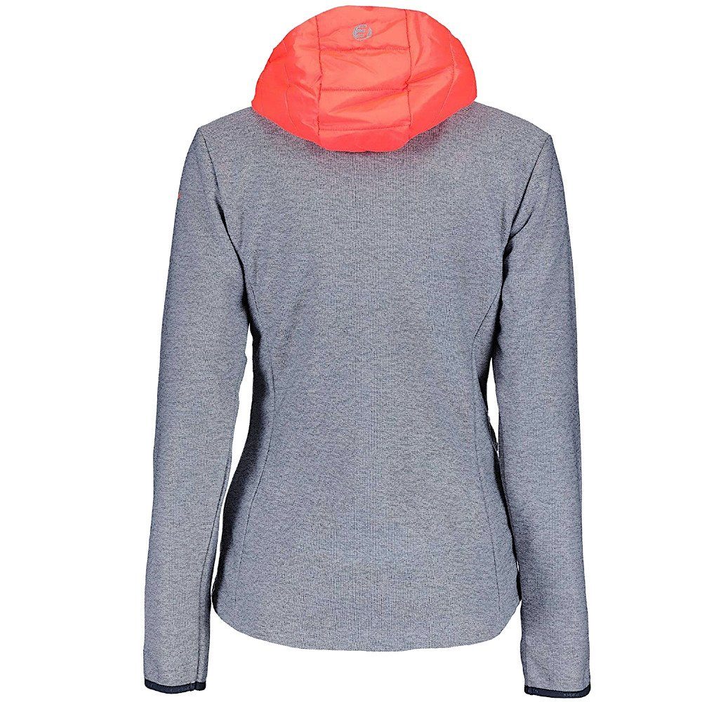 Icepeak Strickfleecejacke Kylie Kapuzenjacke Strickjacke mit Kapuze im Lagenlook