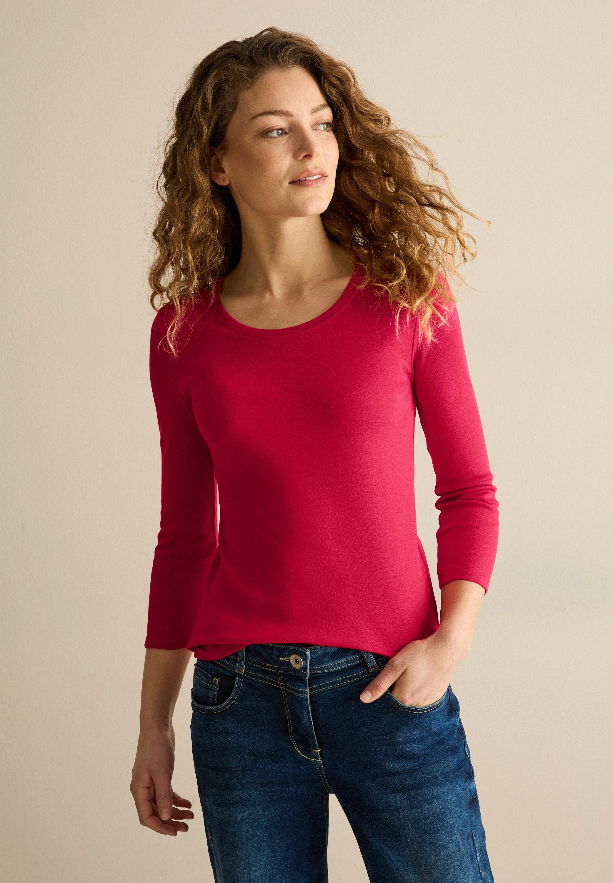 Cecil 3/4-Arm-Shirt, aus reiner Baumwolle günstig online kaufen