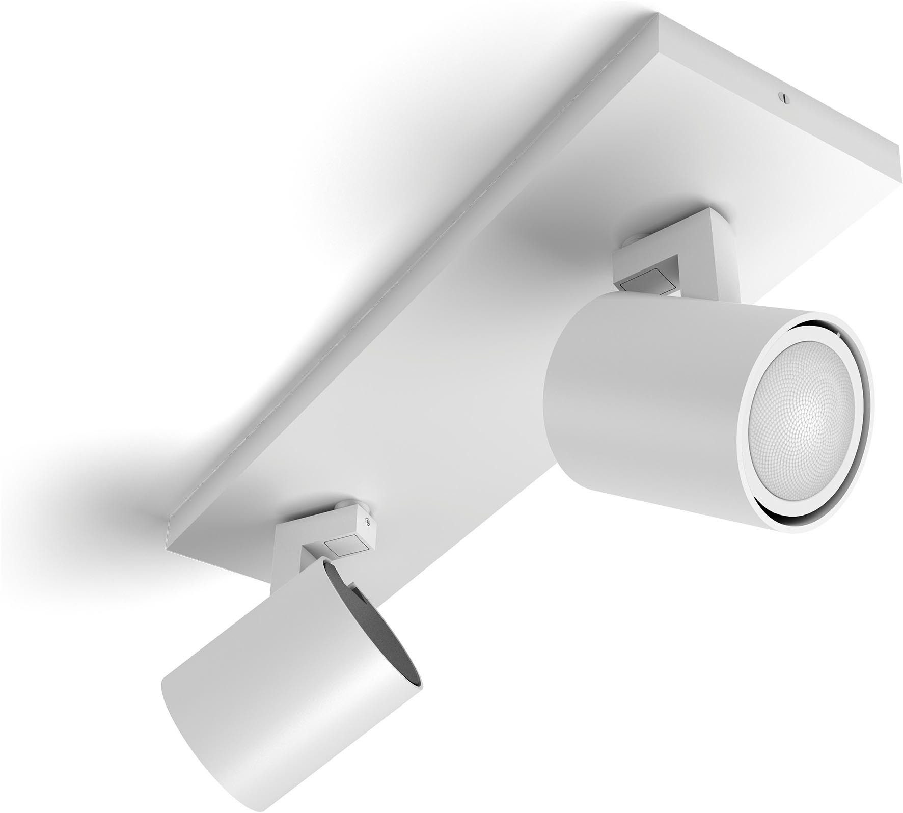 Philips Hue LED Deckenspot White Ambiance Runner 1er Aufbauspot, Abschaltautomatik, Bluetooth, CCT - über Fernbedienung, Dimmer, Dimmfunktion, Einschlafhilfe, Farbsteuerung, Farbwechsel, Fernbedienung, Infrarot inkl., Memory, nach Trennung vom Netz, Nachtlichtfunktion, Smart Home, Timerfunktion, Weckerfunktion, dimmbar über Fernbedienung, mehrere Helligkeitsstufen, LED wechselbar, warmweiß - kaltweiß, App- & Sprachsteuerung, Smart Home fähig, Weißtöne, inkl. Dimmschalter