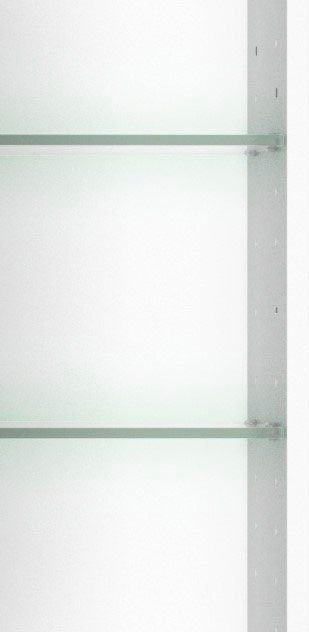 HELD MÖBEL 60 3D-Effekt, cm, verschiedene Ausführungen Trento, mit und LED-Beleuchtung Spiegeltüren, | Breite weiß Farben Inklusive Spiegelschrank weiß