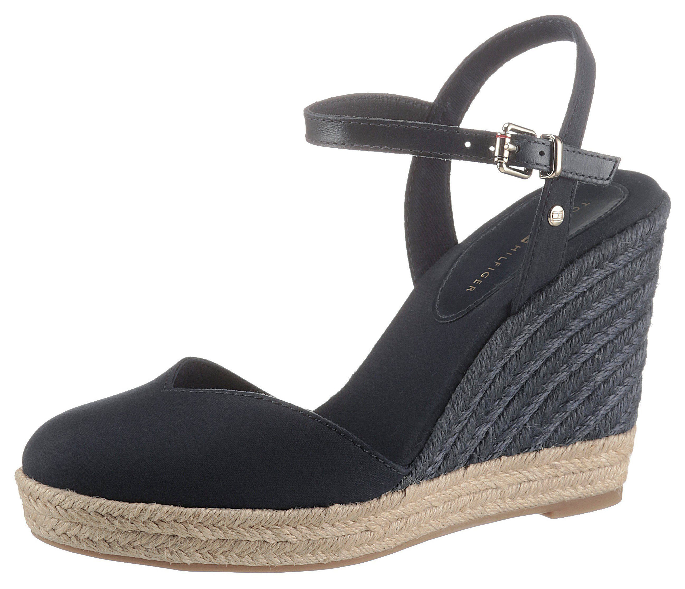 Tommy Hilfiger BASIC CLOSED mit Sandalette Desert-Sky HIGH Keilabsatz WEDGE TOE bezogenem