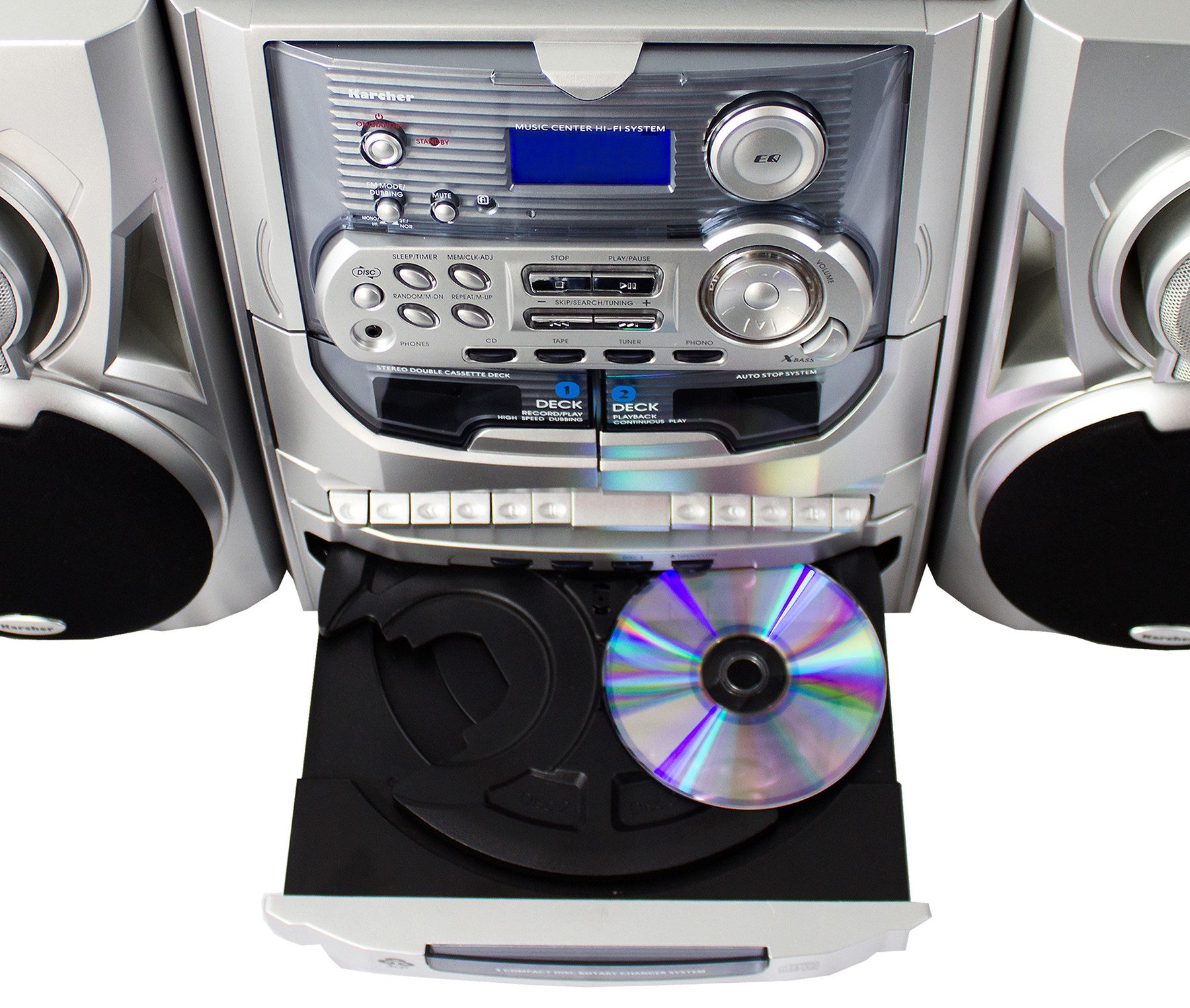 Karcher KA 5300 Plattenspieler (Stereoanlage mit CD-Player (3-fach Wechsler), Kassettendeck, Radio) – Bild 4 von 4