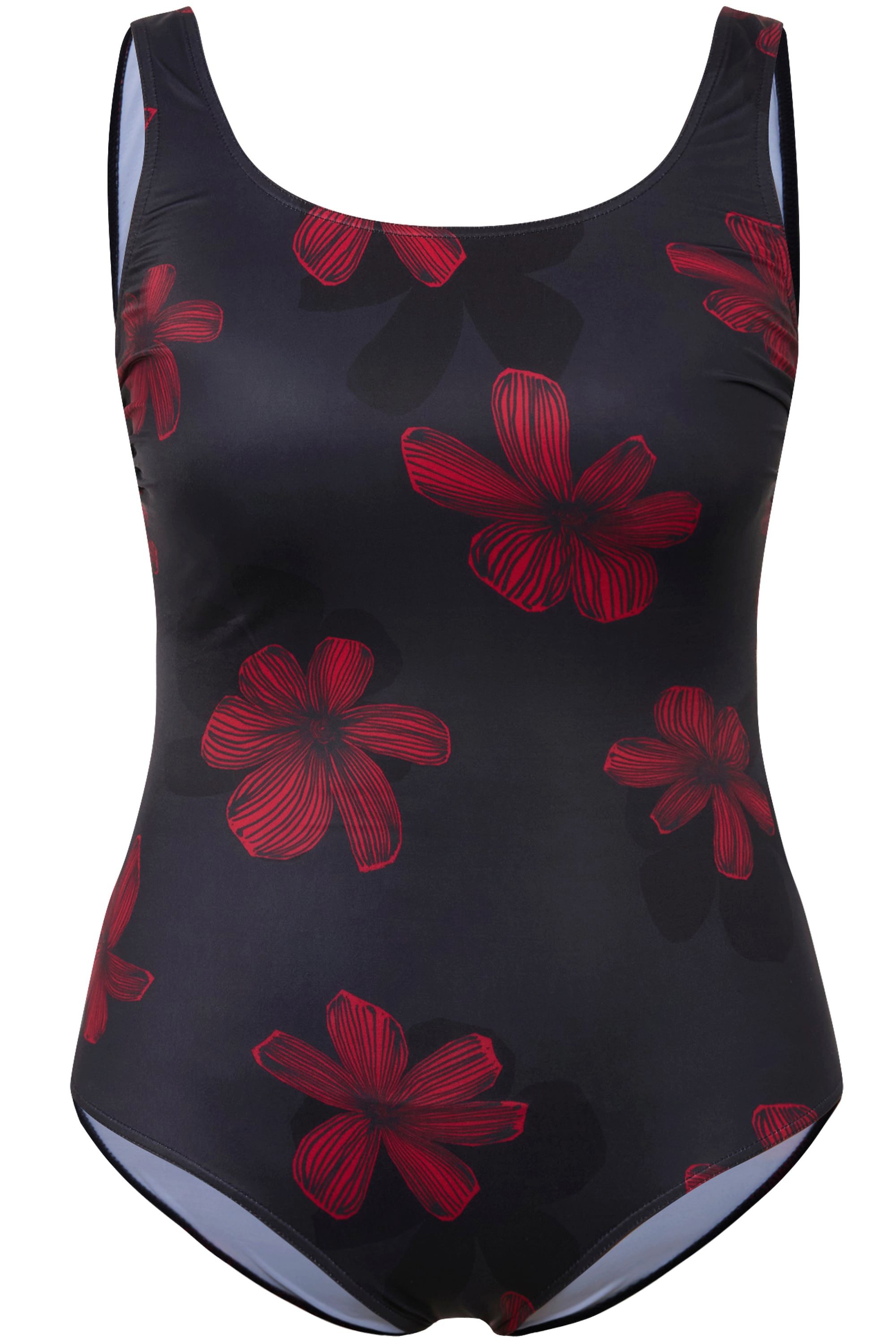 Ulla Popken Badeanzug Badeanzug Blüten ohne günstig online kaufen