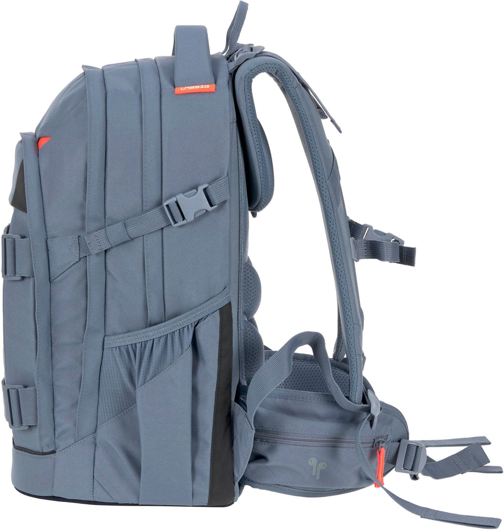 LÄSSIG Schulrucksack Origin Bold, blue, aus recyceltem Material