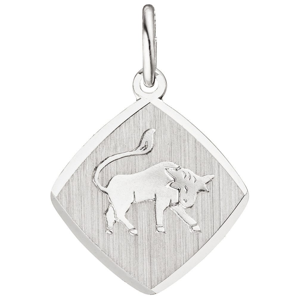 Kettenanhänger Sternzeichen Stier, Anhänger aus 925 Silber