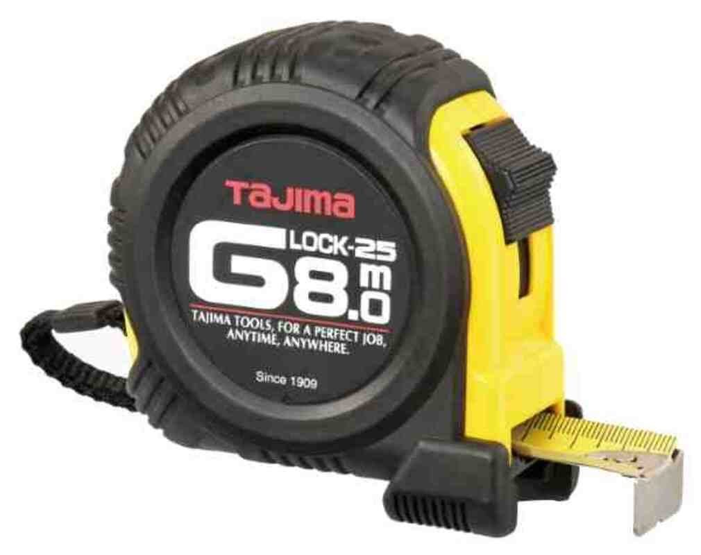 Maßband Tajima G-LOCK gelb, Bandmass 8m/25mm TAJ-26705 TAJIMA
