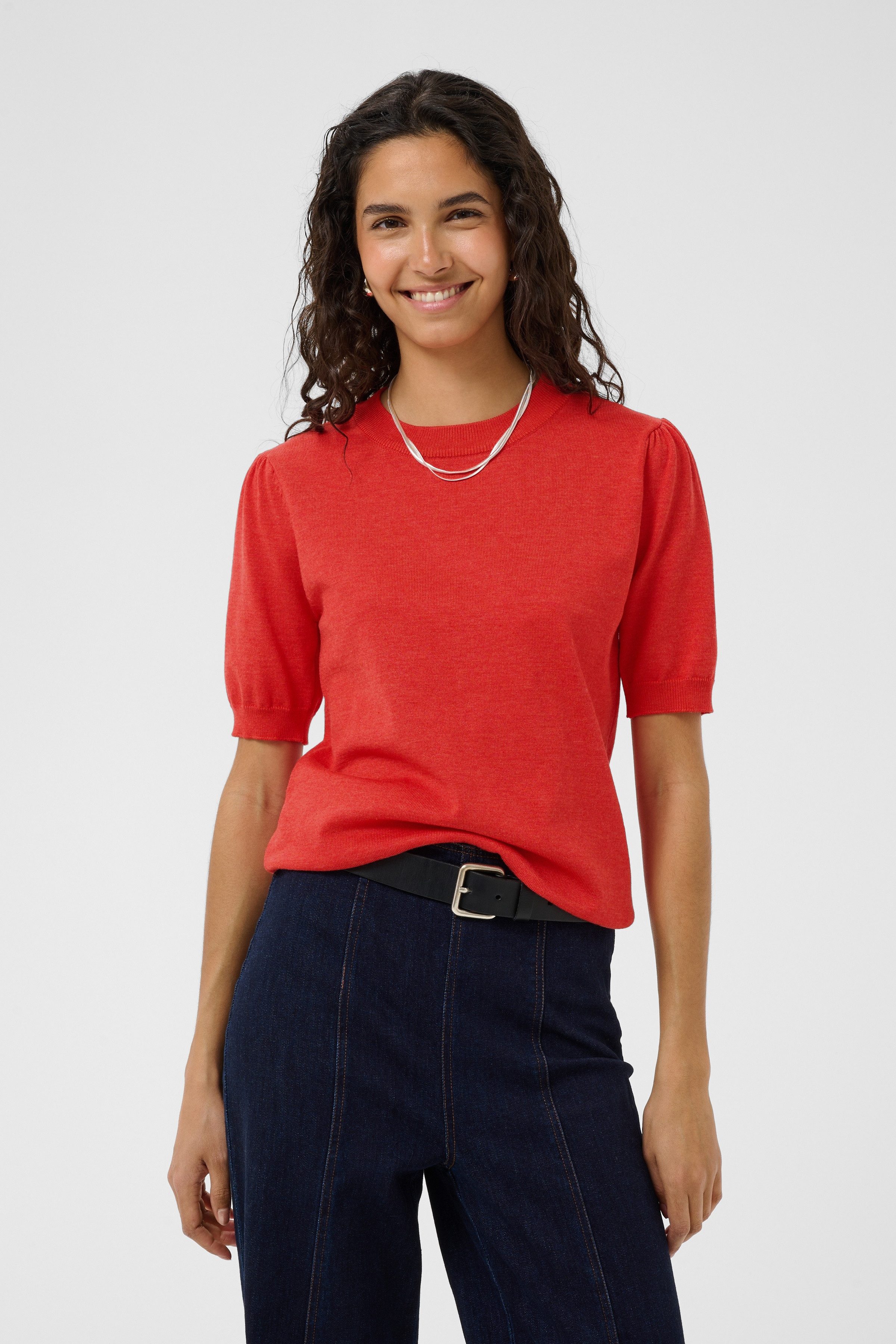 Saint Tropez Kurzarmpullover MilaSZ SS Viskosemischung, Classic fit