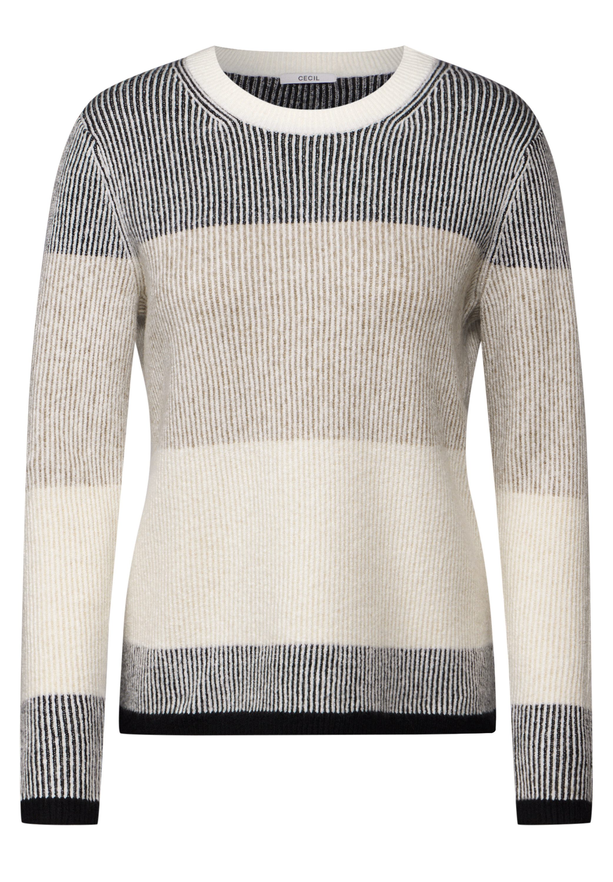 CECIL Strickpullover mit Rundhalsausschnitt