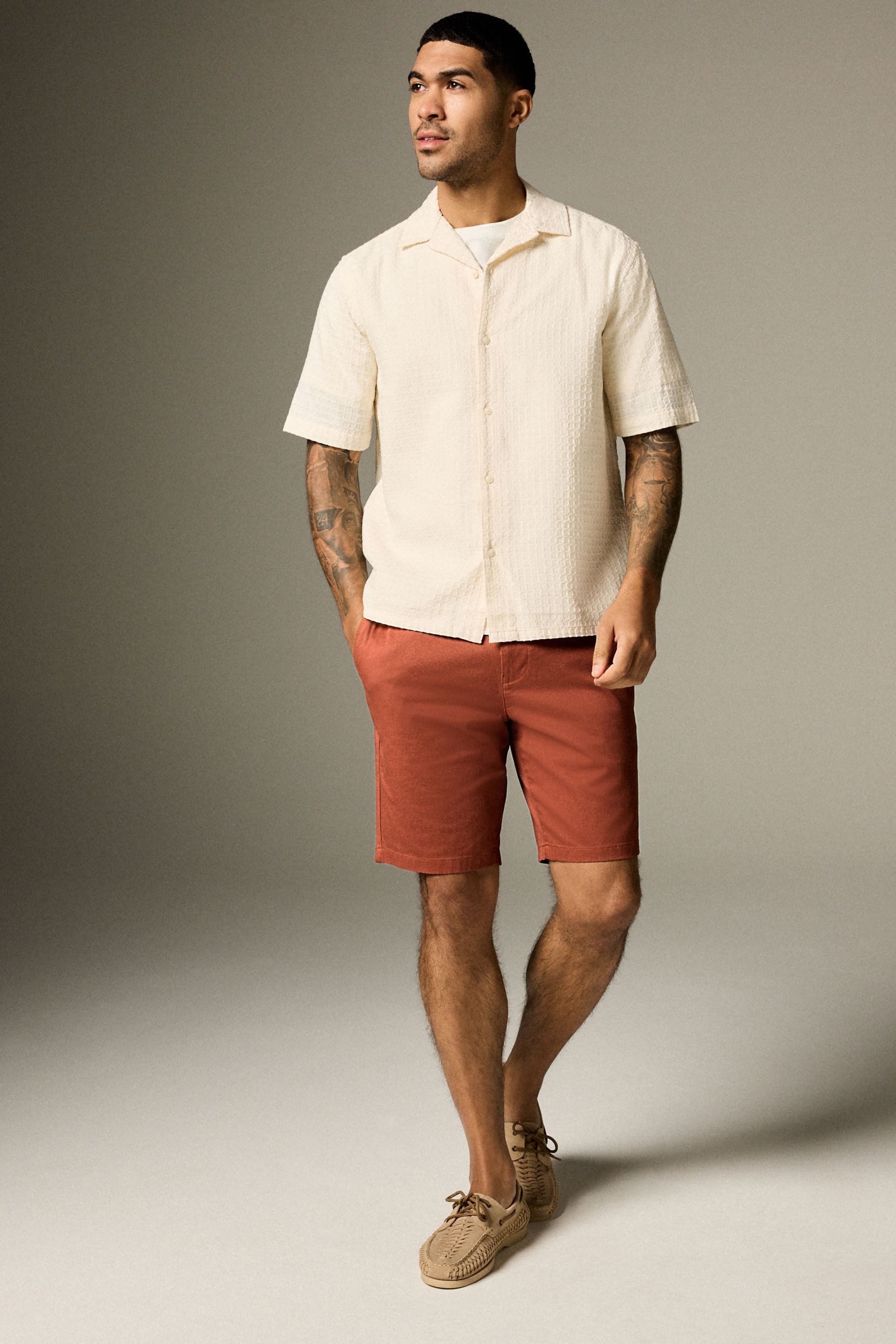 Next Chinoshorts Straight Fit Chinoshorts mit Stretch (1-tlg)