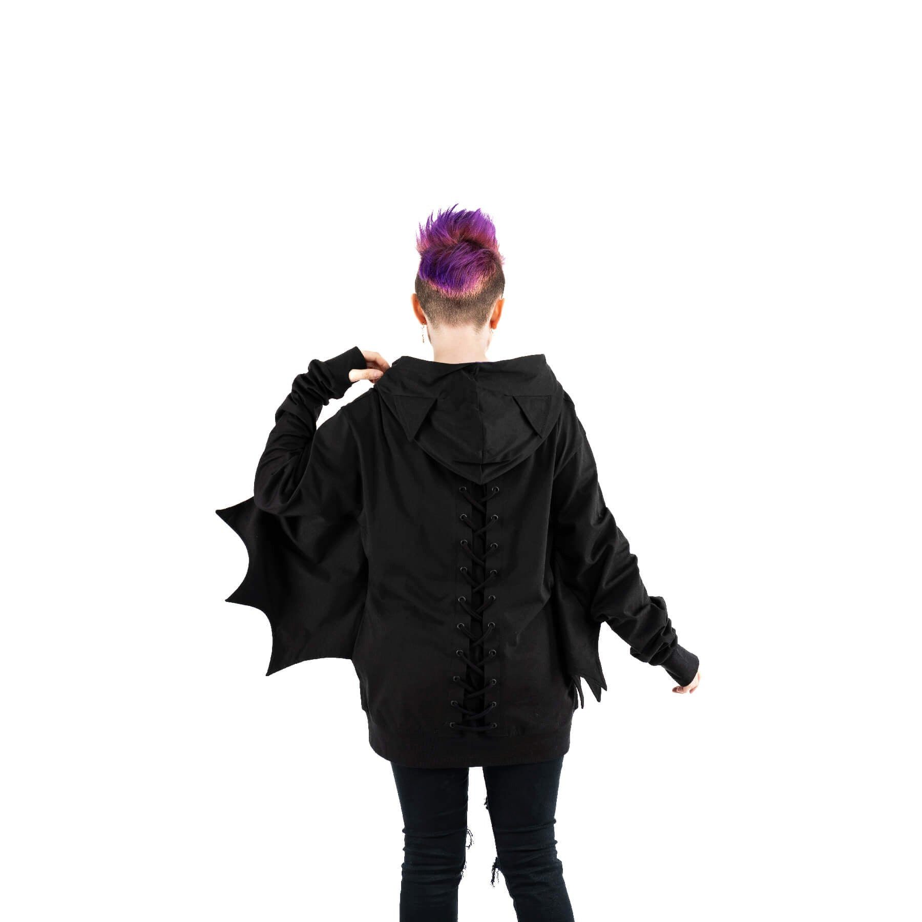 Cupcake Cult Kapuzensweatshirt Bat Doll Hood Fledermaus Skelett Teddybär Hoodie
