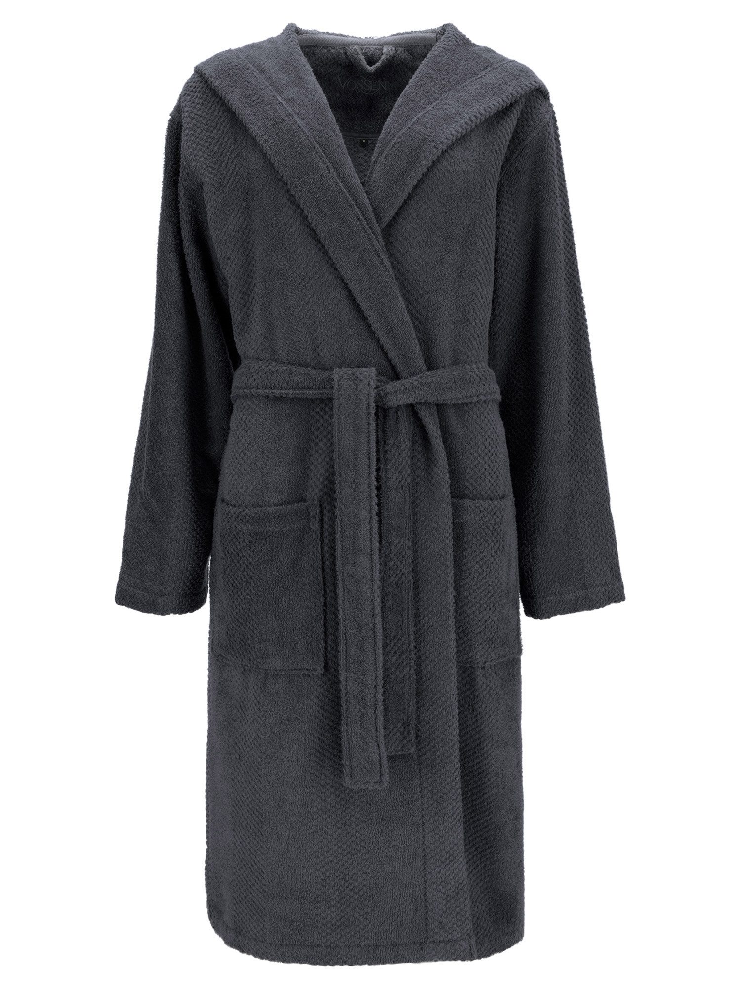 Vossen Unisex-Bademantel Unisex Bademantel mit Kapuze Samu, 100% Baumwolle günstig online kaufen