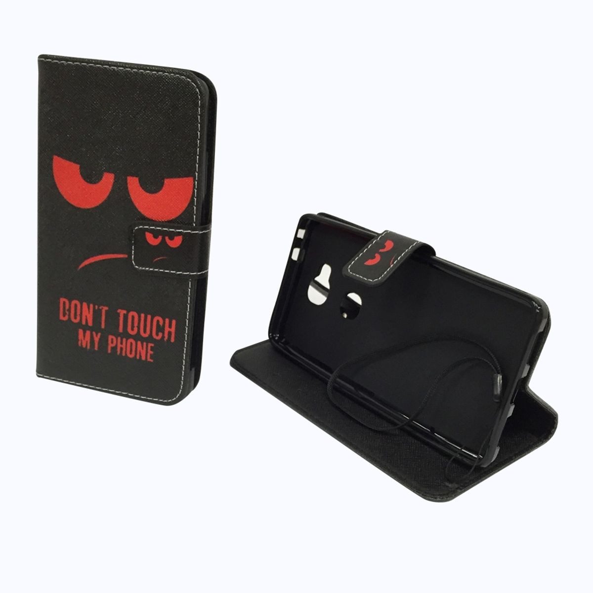König Design Handyhülle Huawei Honor 5X, Huawei Honor 5X Handyhülle Bookcover Schwarz
