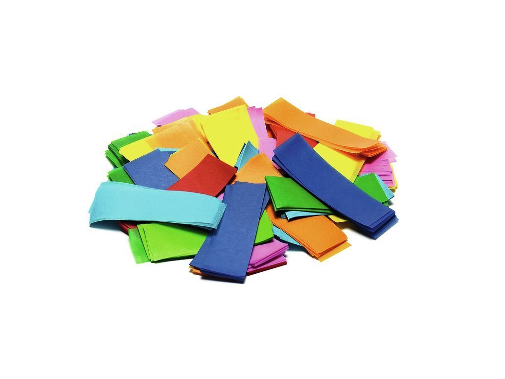 55x18mm, Farben rechteckig Fx erhältlich verschiedene Konfetti mehrfarbig 1kg, Konfetti Slowfall TCM