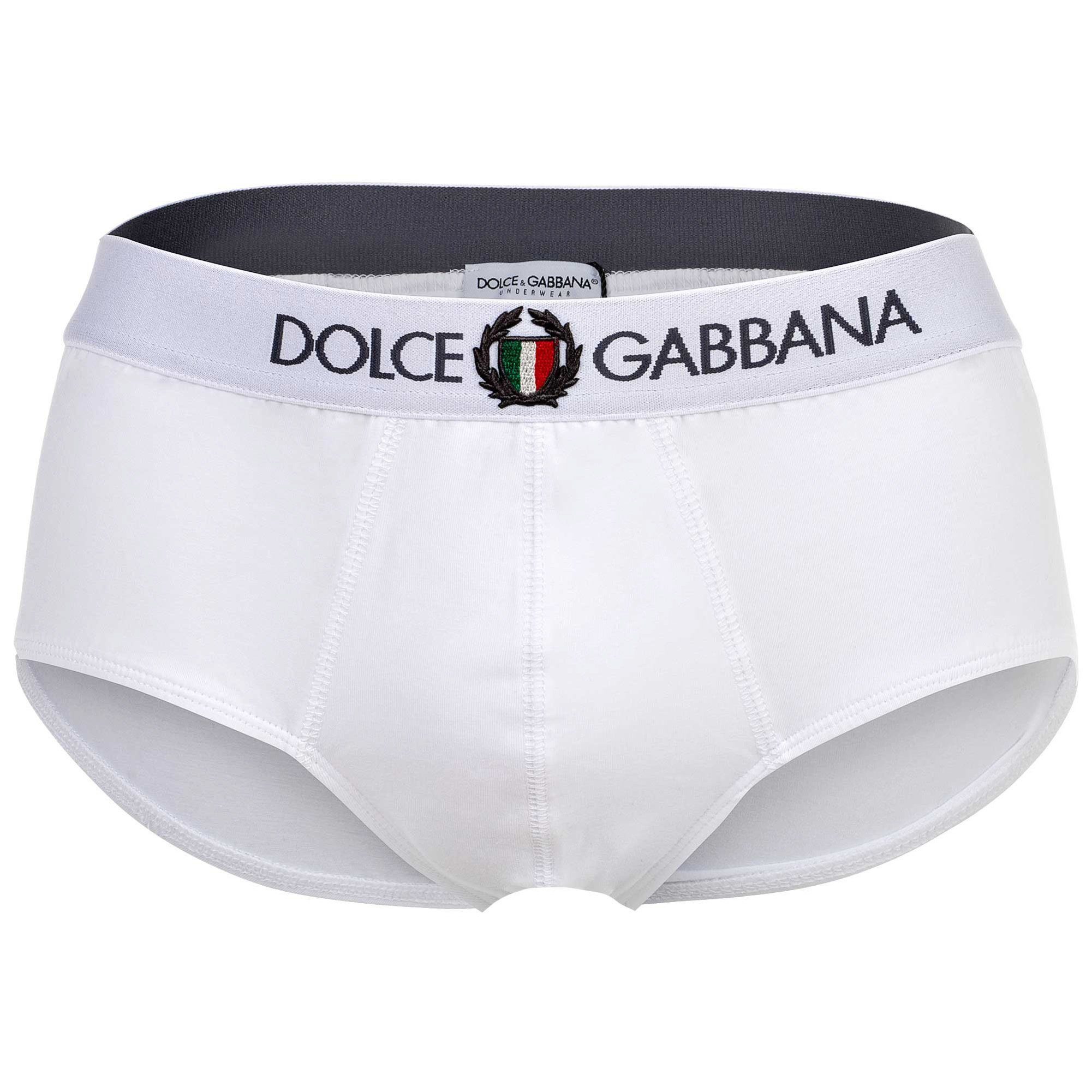 DOLCE & GABBANA Slip Herren Slip 1er Pack Baumwolle Brando Sport Crest (Packung, 1er Pack)