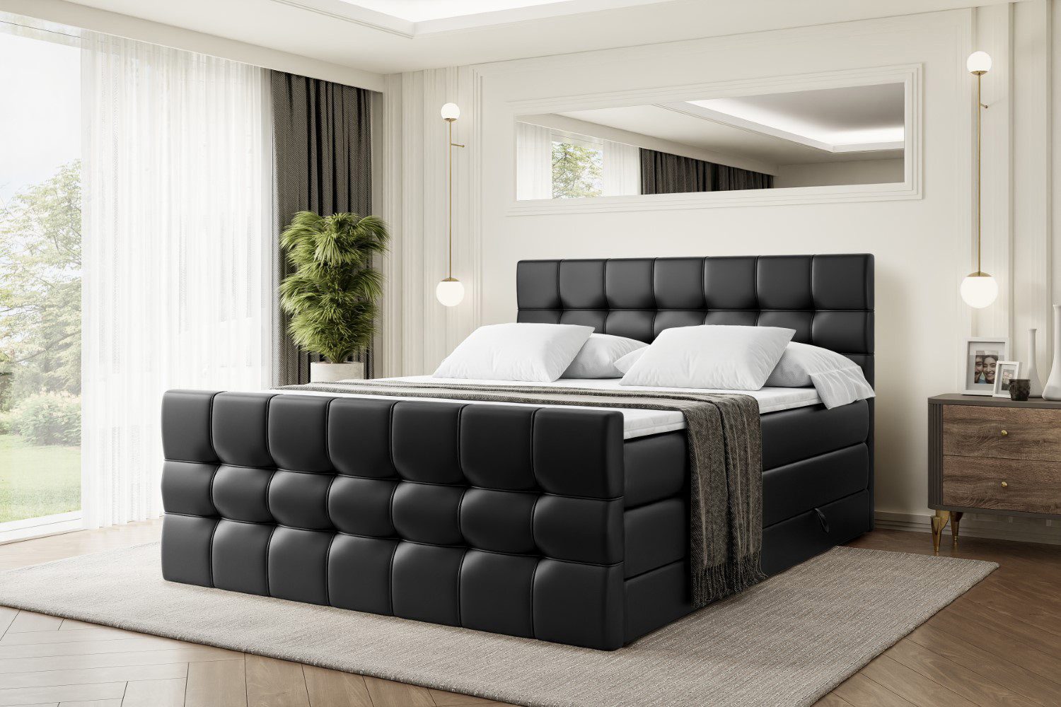 ALTDECOR Boxspringbett BERO-Z KING (mit Matratze günstig online kaufen