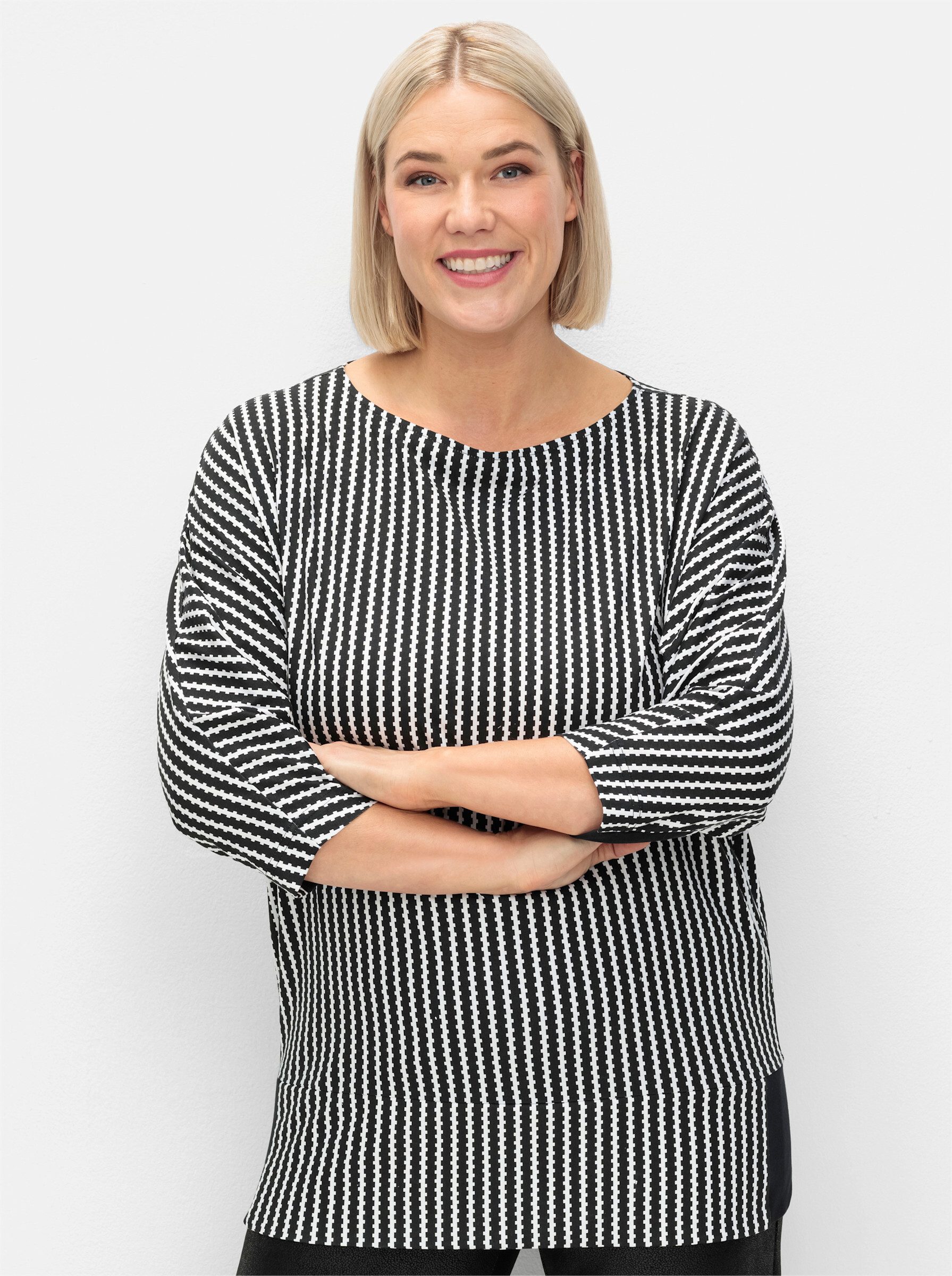 Sheego T-Shirt 3/4-Arm-Shirt . mit Fledermausärmeln günstig online kaufen