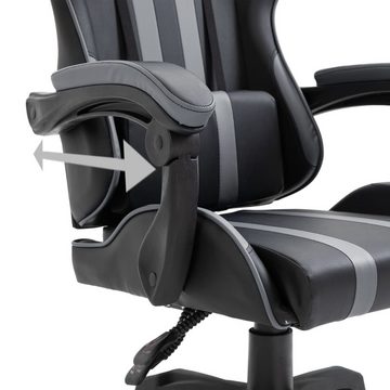 möbelando Gaming-Stuhl 297301 (LxBxH: 61,5x68x122 cm), in Schwarz und Grau
