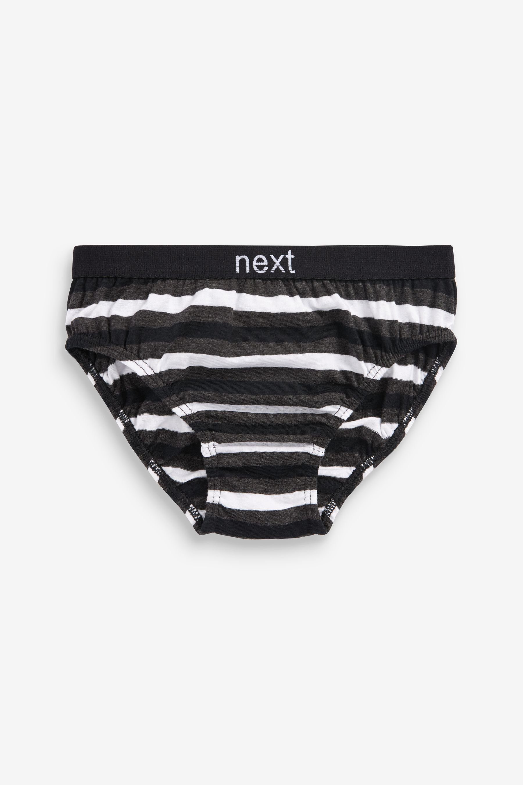 Next Slip Unterhosen Black/White/Grey 5er-Pack Stripe (5-St) im