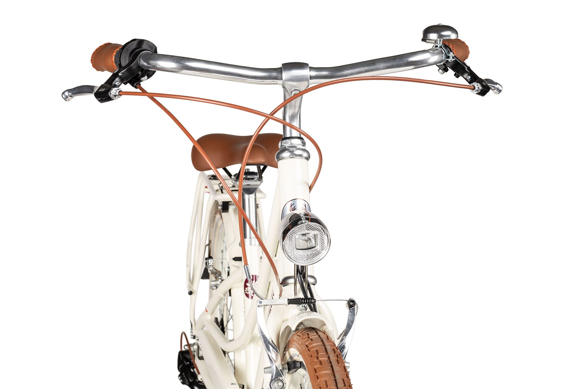 Almrausch Kinderfahrrad Marlies 6 24, 6 Gang Shimano Tourney 6 Schaltwerk, Kettenschaltung, Straßenausstattung braun/beige