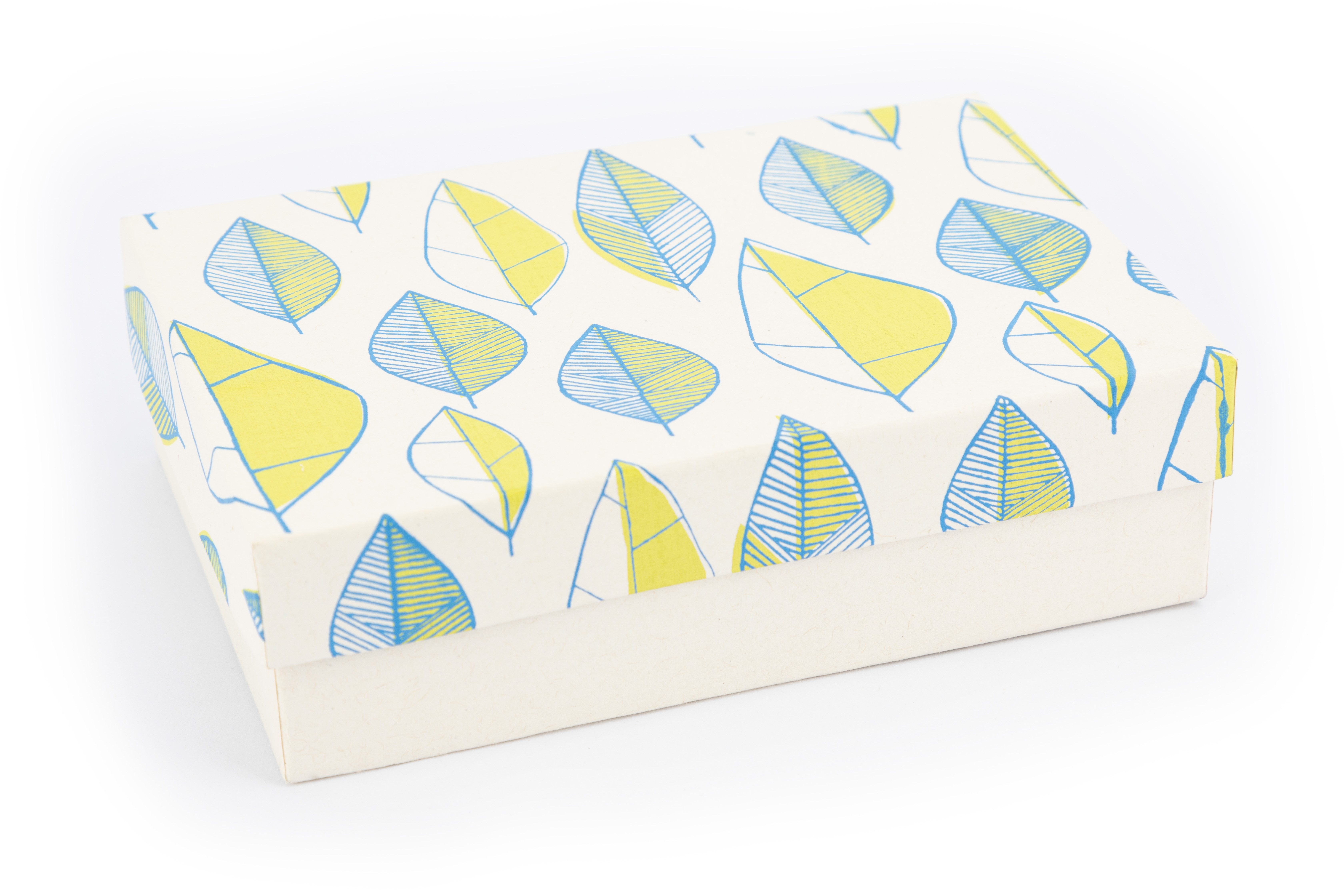 El Puente Holzkiste Kästchen "Blätter", Handmade, Fair Trade