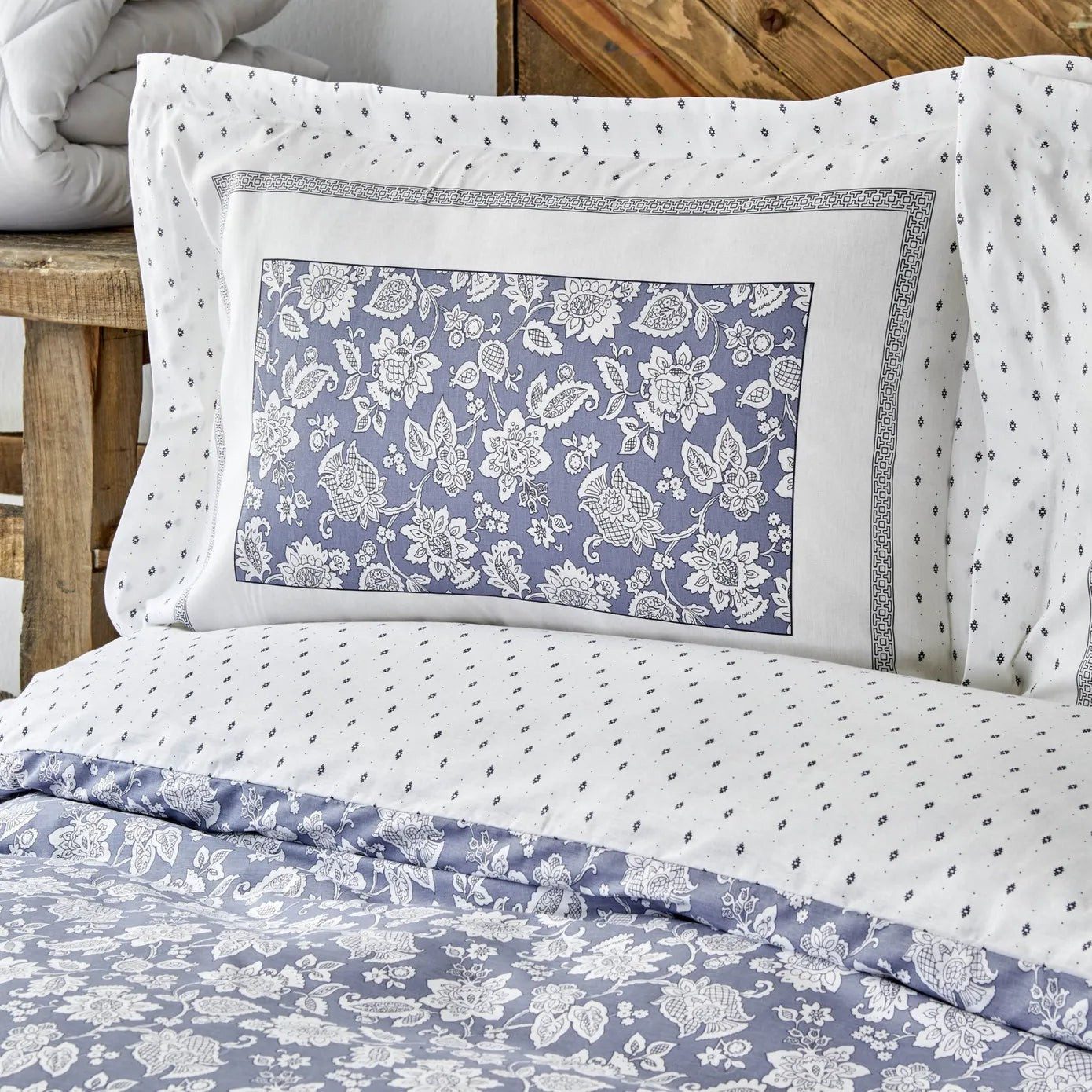 Karaca Bettwäsche Karaca Home Celerina Blau 100% Baumwolle Einzel Bettbezug günstig online kaufen