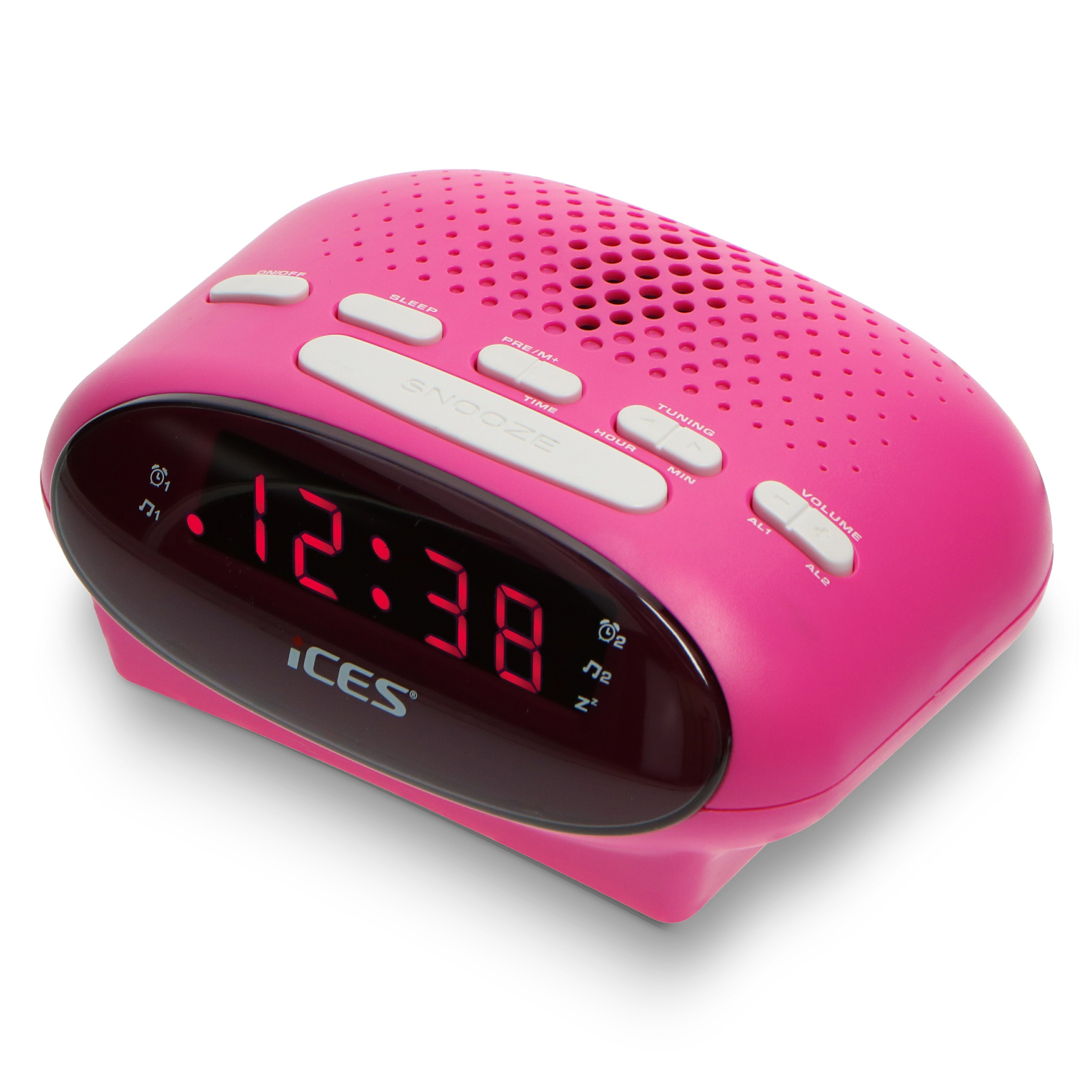 Lenco Radiowecker ICR-210 Pink modernes Uhrenradio mit LED Display & Batter günstig online kaufen