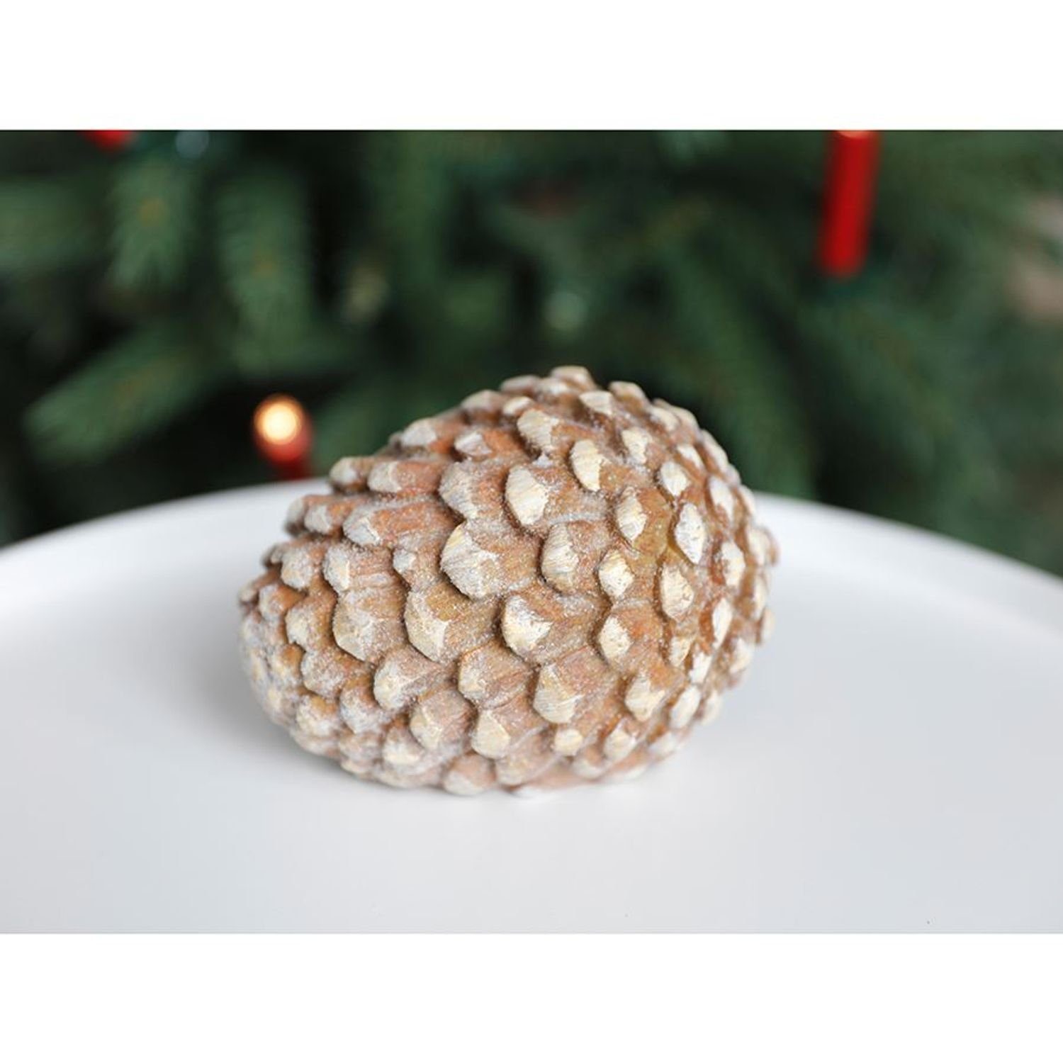 BURI Dekofigur Deko-Tannenzapfen 14,5x10,5cm Tischdeko Weihnachtsdeko Herbs günstig online kaufen