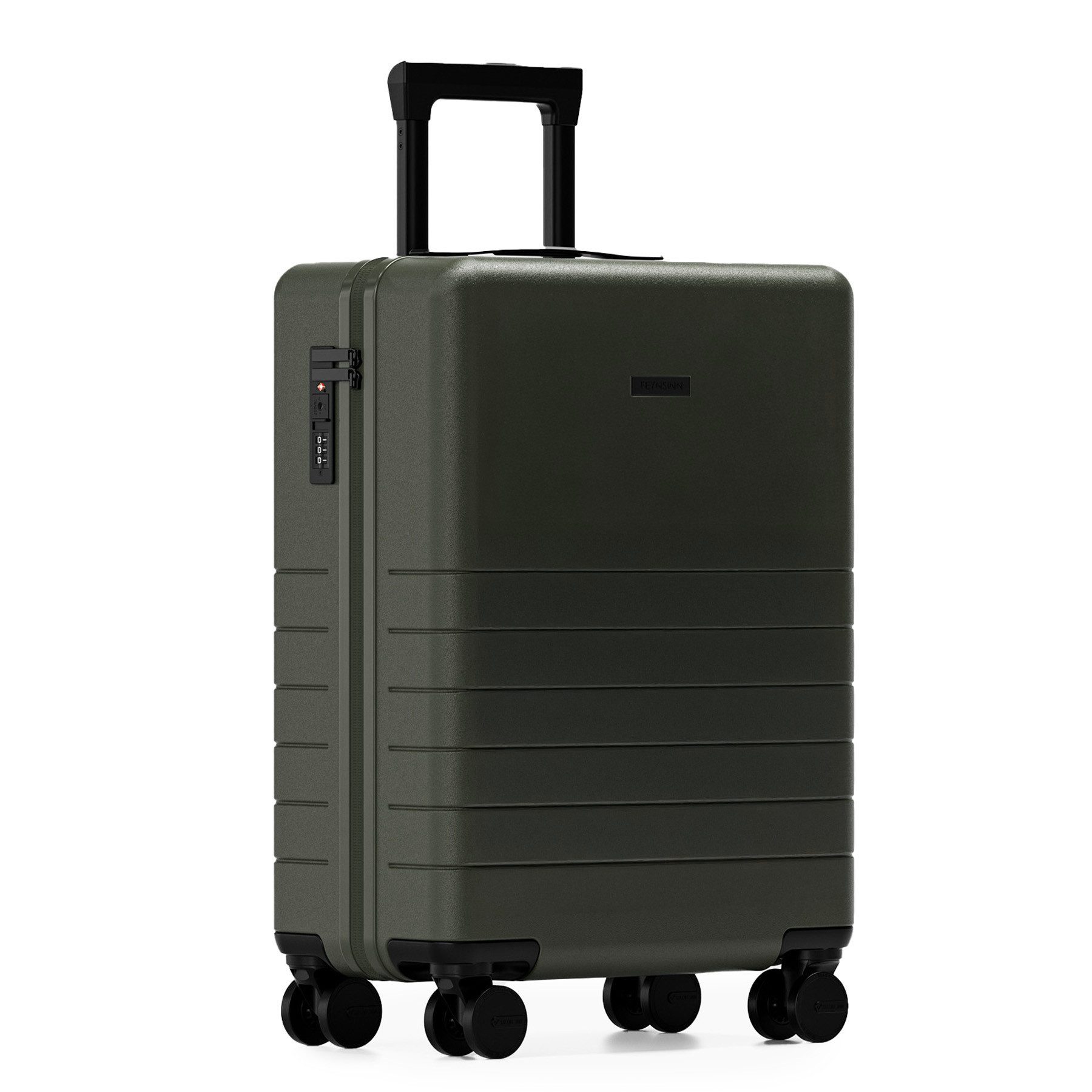 FEYNSINN Koffer Hartschale Handgepäck Carry-On Trolley RYKER in Olive-Grün, günstig online kaufen