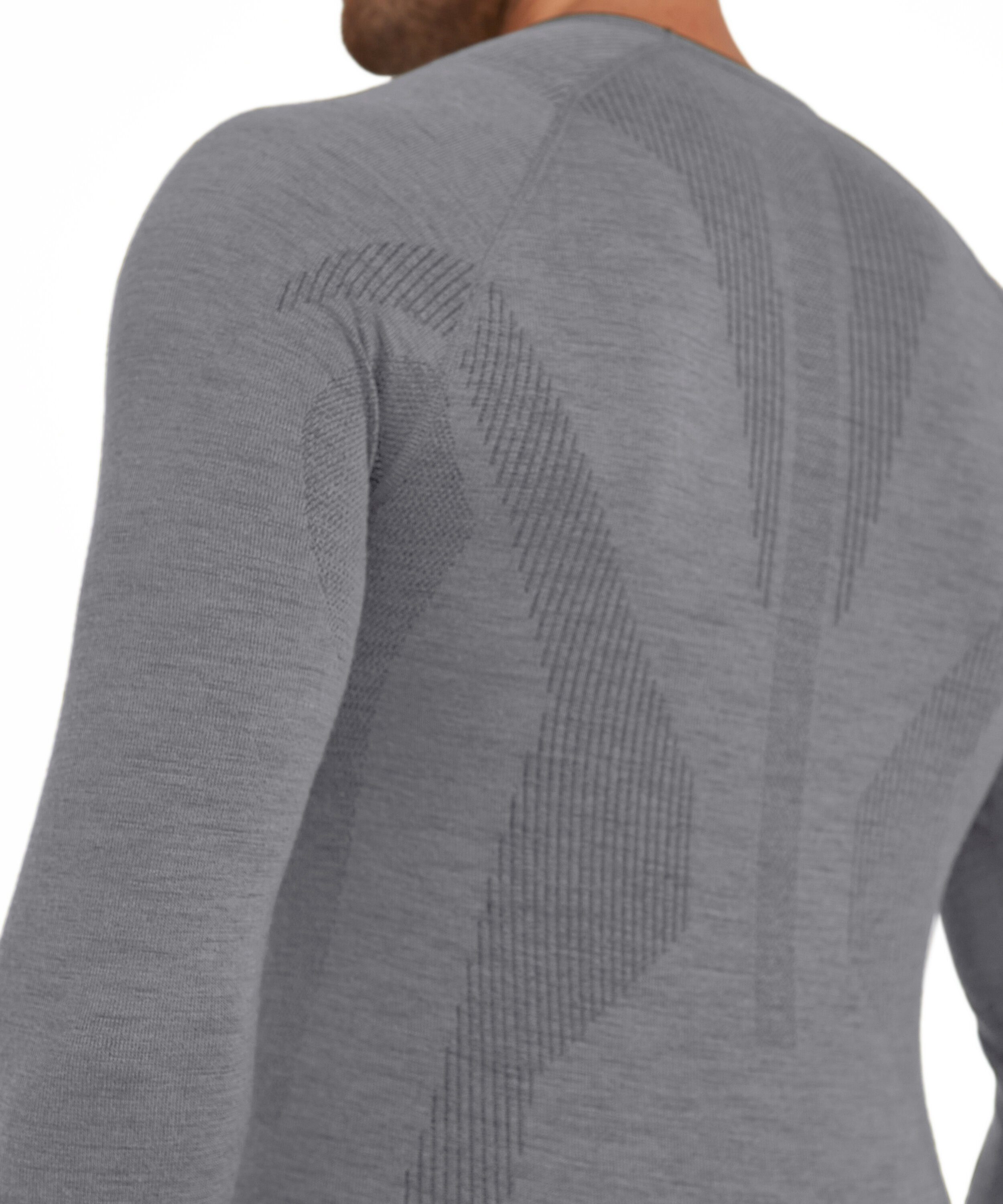 FALKE Funktionsshirt Wool-Tech aus kalte Merinowolle (3757) (1-tlg) sehr Temperaturen bis für kalte grey-heather