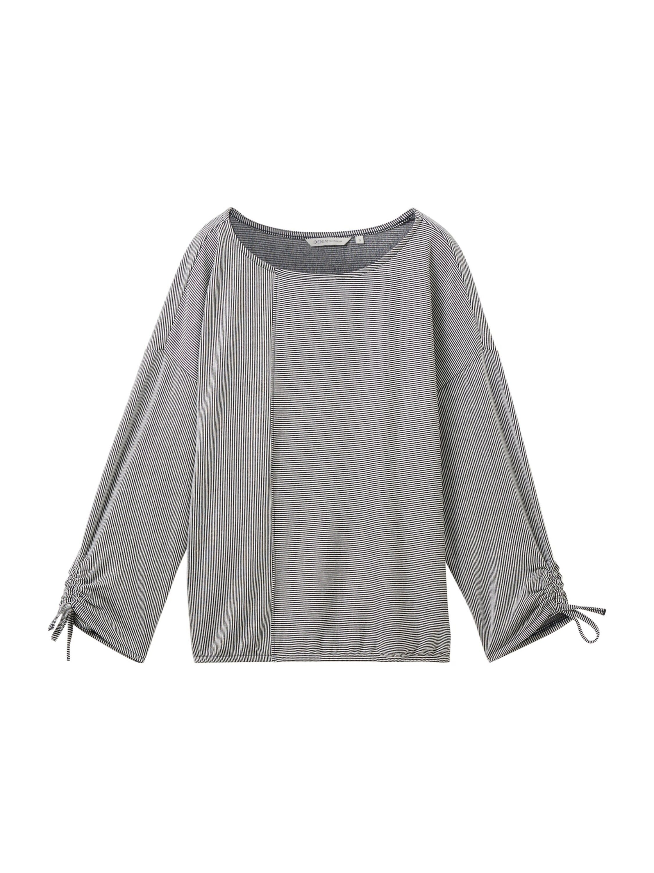 TOM TAILOR Denim 3/4-Arm-Shirt (1-tlg) Drapiert/gerafft günstig online kaufen