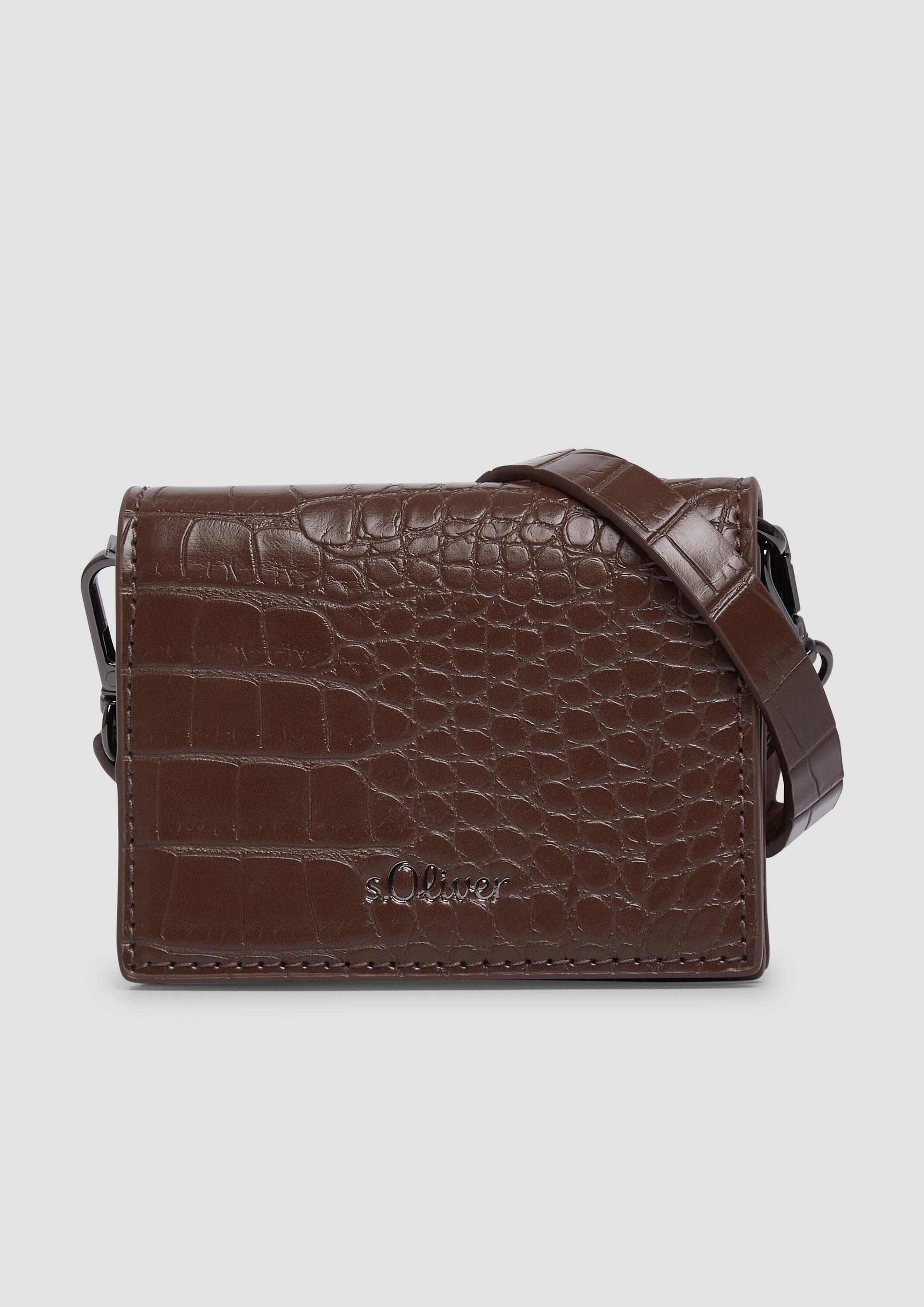 s.Oliver Umhängetasche Portemonnaie, Portemonnaie-Tasche in Kroko-Optik