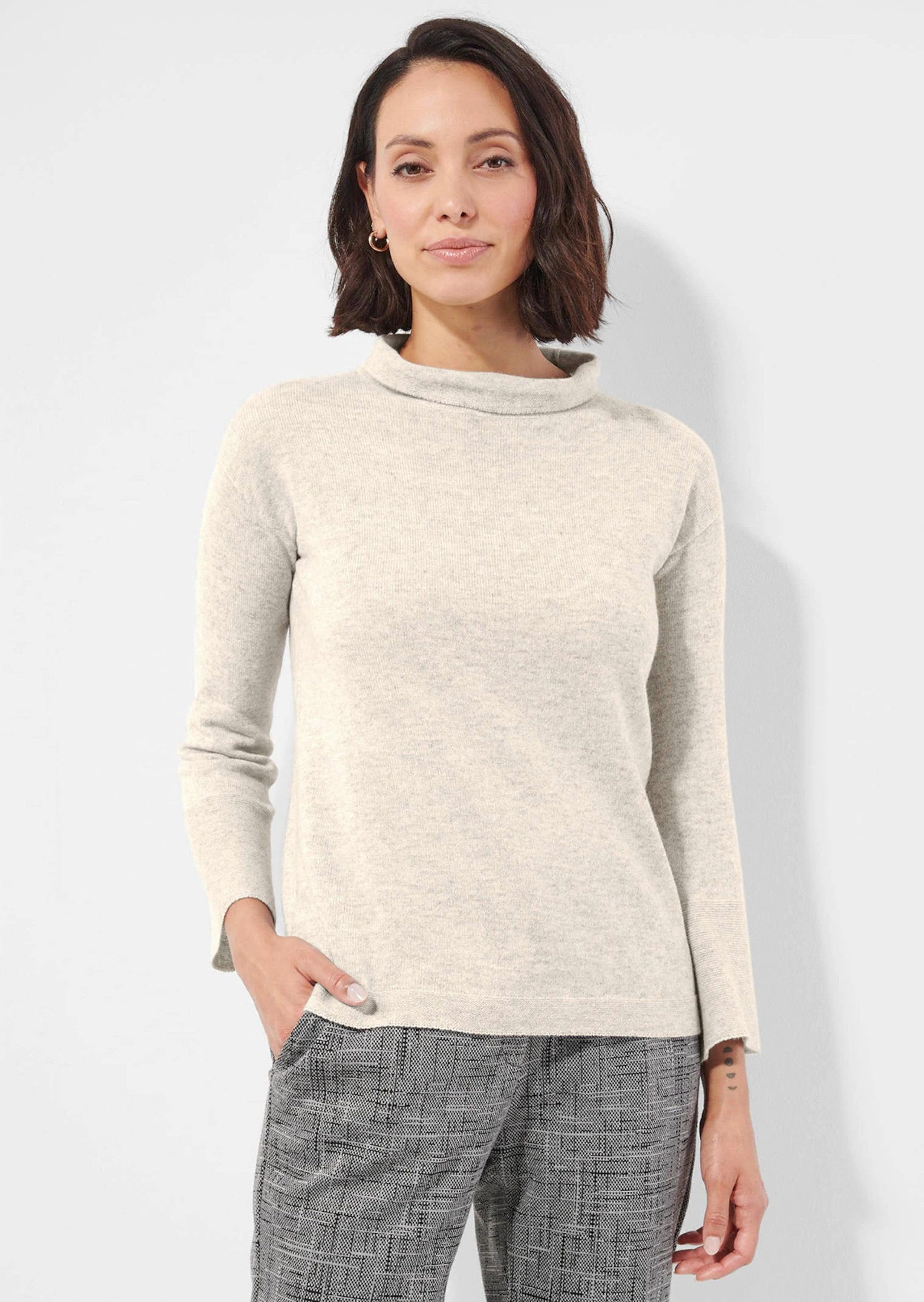 Alba Moda Strickpullover Pullover mit Stehkragen