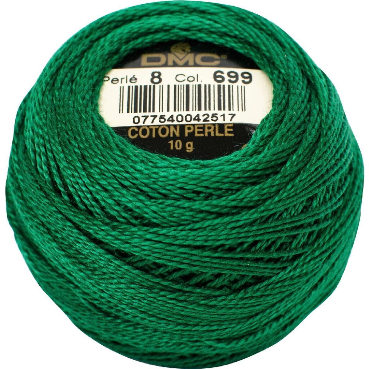 DMC DMC Perlgarn Knäuel Stärke 8, 10 g, 116A/8-699 Stickgarn, (embroidery kit by Marussia, 1-St., Hochwertiges Garn zum Stricken und Häkeln), Hochwertiges Garn zum Stricken und Häkeln