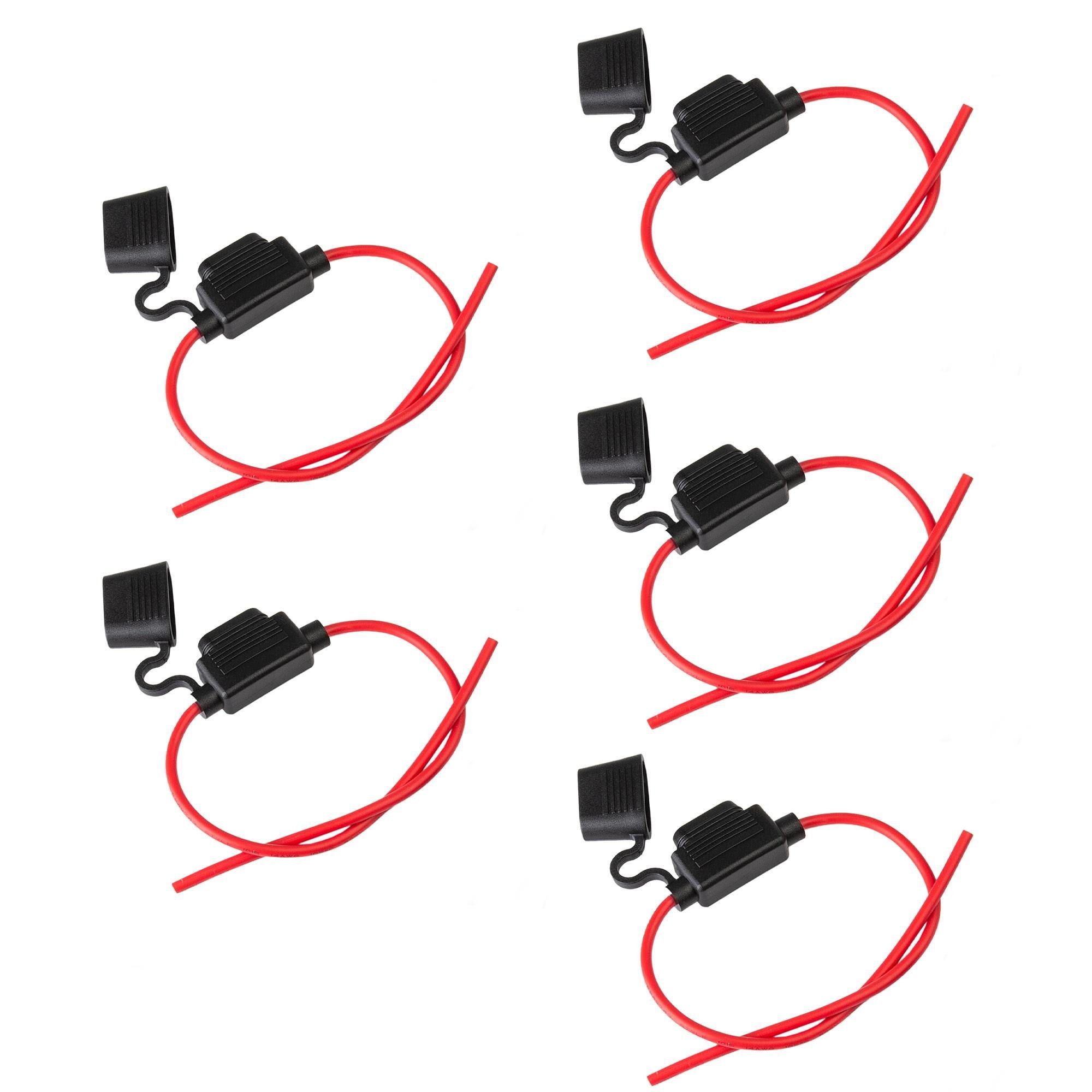 ECENCE Sicherungshalter 5x KFZ Sicherungs-Halter Flachsicherung max.30A, (5-St)