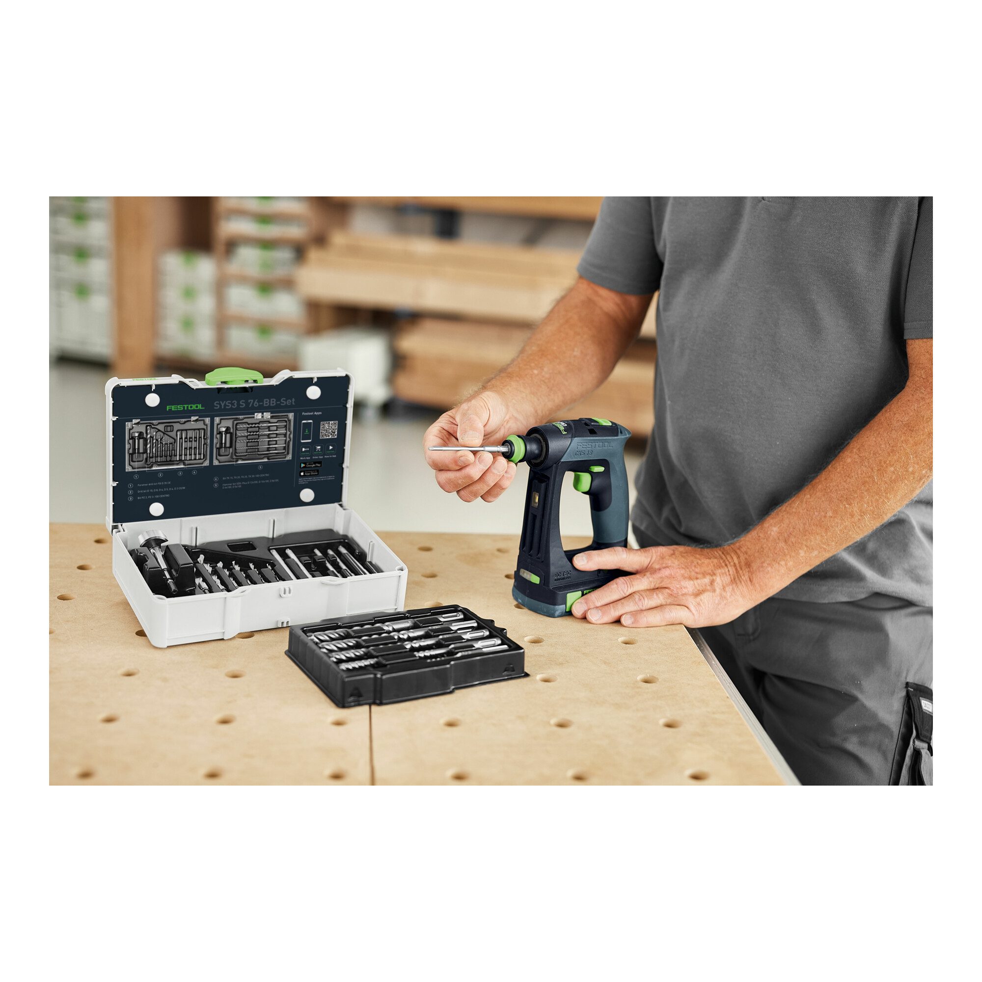FESTOOL Holzbohrer Festool Bit und Bohrer-Set SYS3 S 76-BB-Set