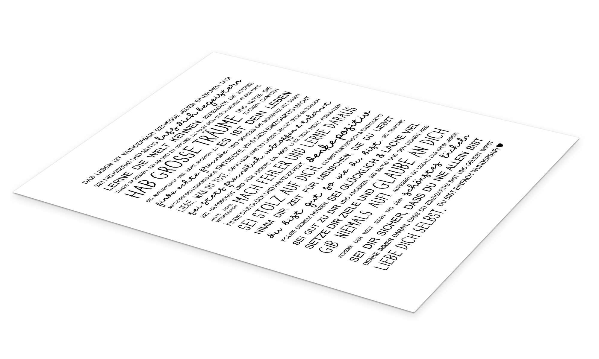 Posterlounge Poster Heyduda, Das Leben ist günstig online kaufen
