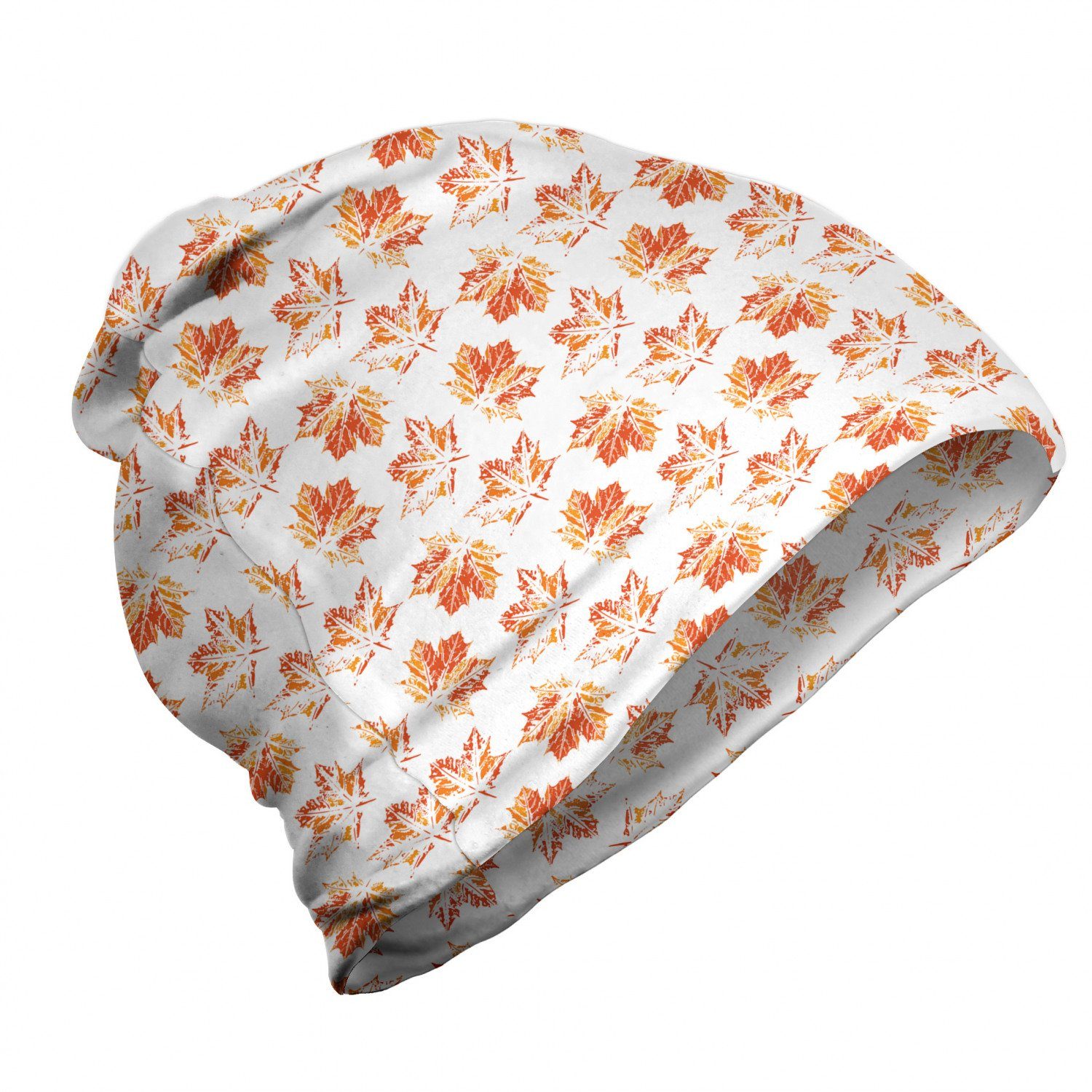 Abakuhaus Beanie Wandern im Freien Orange Pattern Autumn Leaves