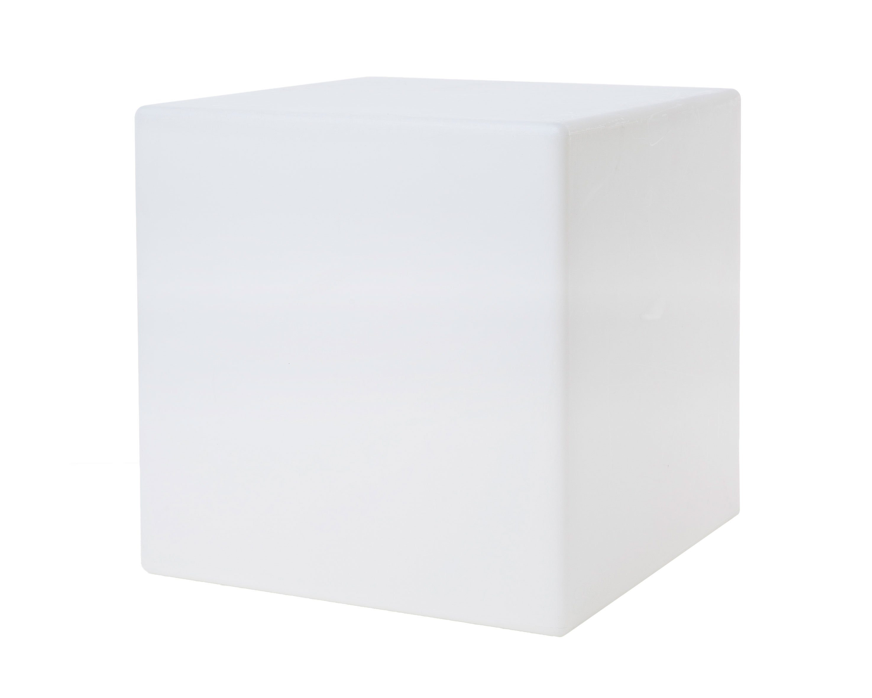 8 seasons design LED Würfel Shining Cube, Würfelleuchte für außen (Garten, Terrasse, Balkon), LED wechselbar, E27-Fassung, warmweißes Licht, 43cm, Dekolampe, Beistelltisch - Indoor & Outdoor
