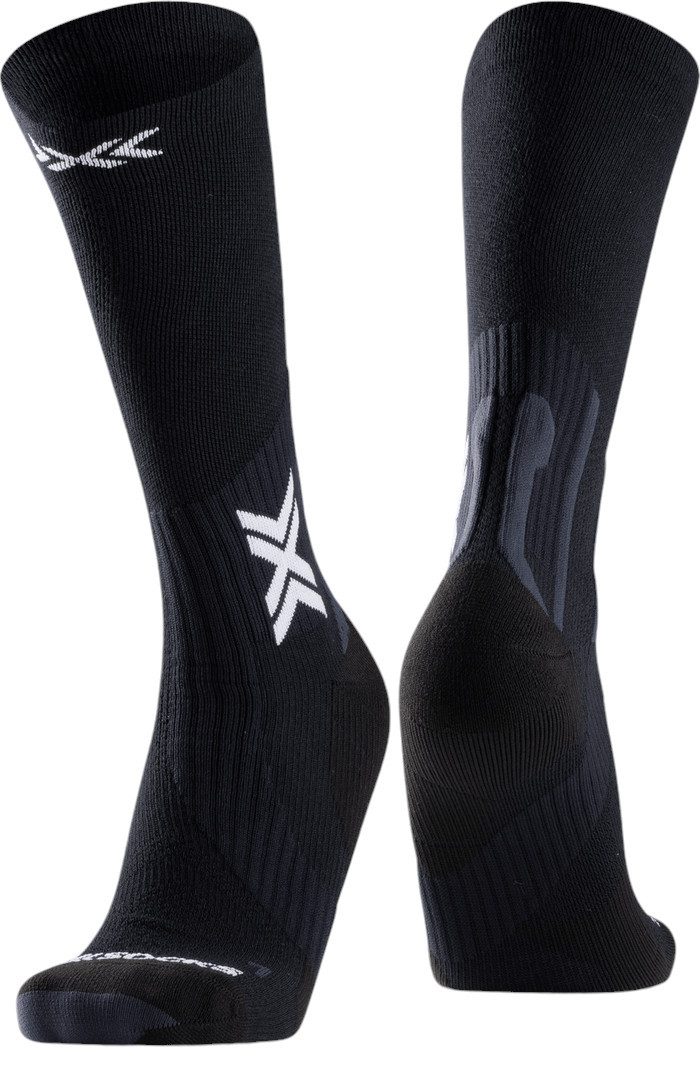 Laufsocken Crew Run Perform Warm schwarz/grau Herren - 1 Paar