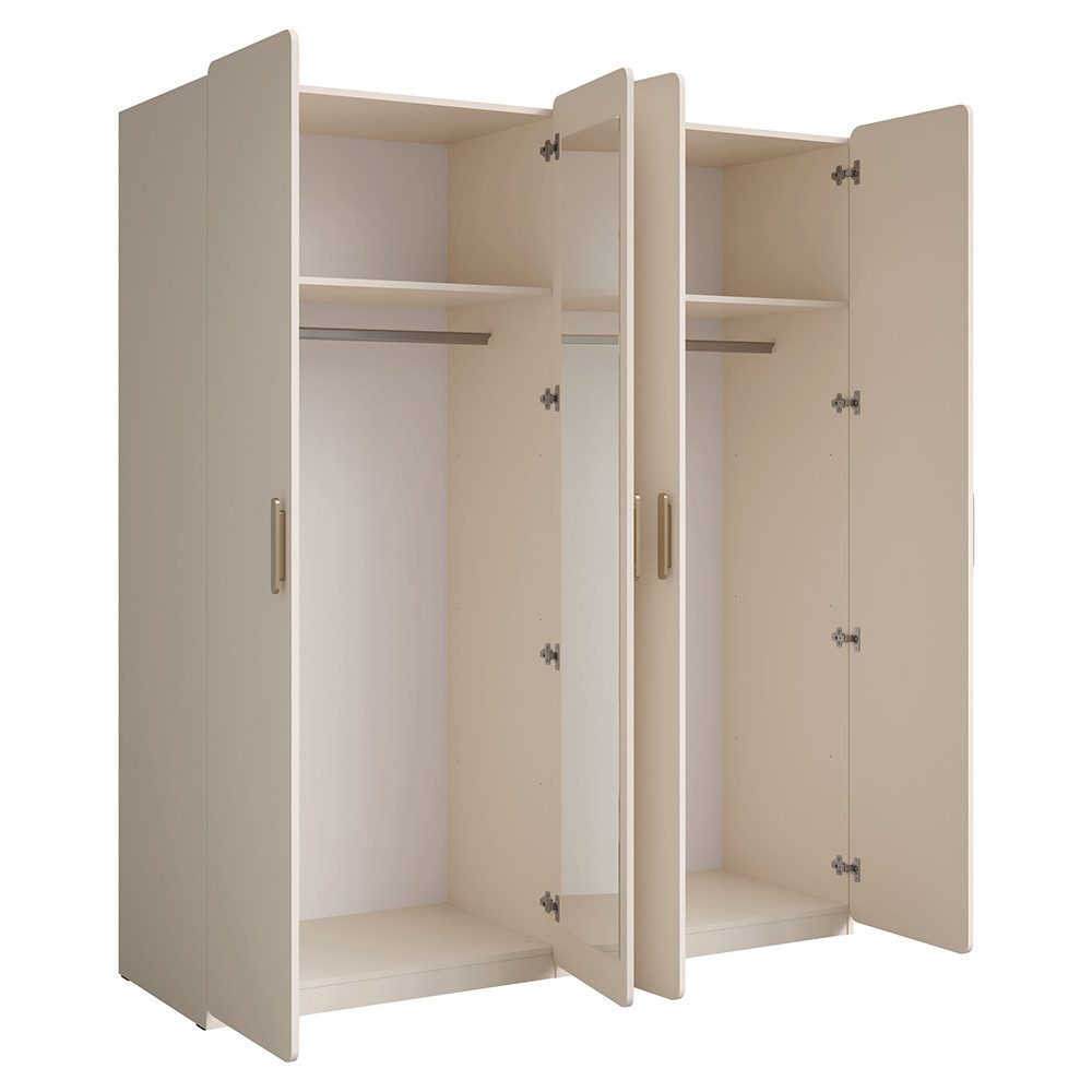 Lomadox Kleiderschrank LOUSADA-166 4-türig, 179 cm breit, in beige