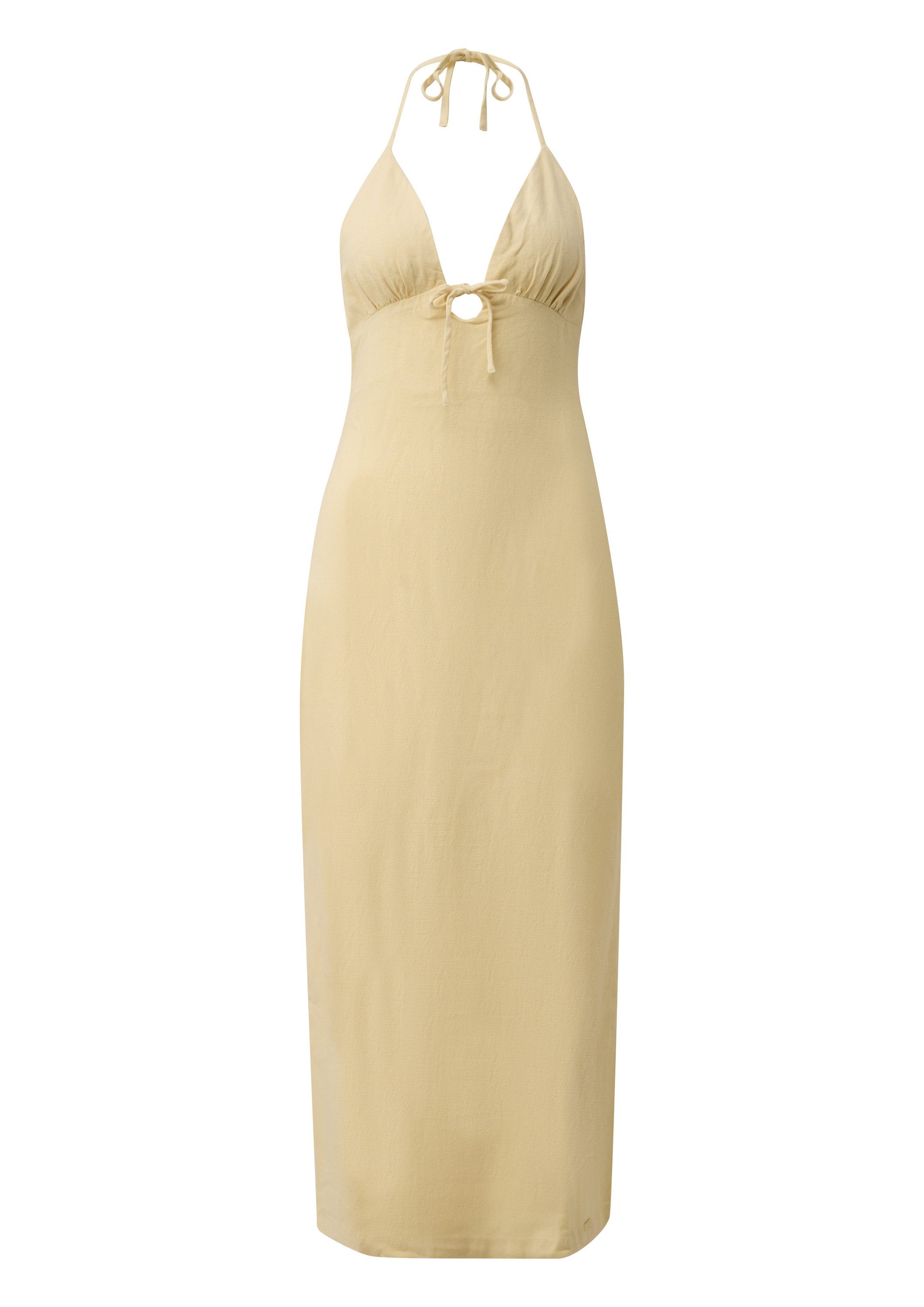 QS Midikleid Kleid Leinenmix-Kleid